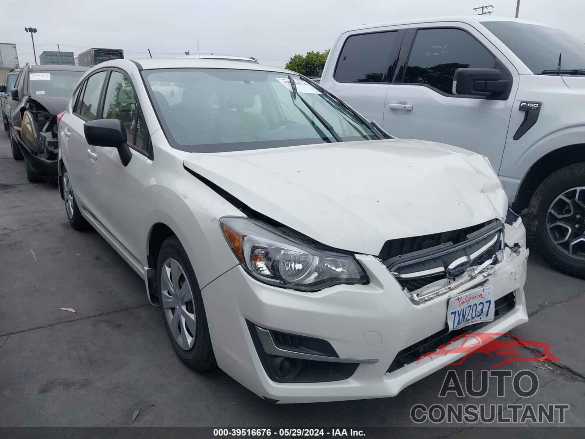 SUBARU IMPREZA 2016 - JF1GPAA64G9263445