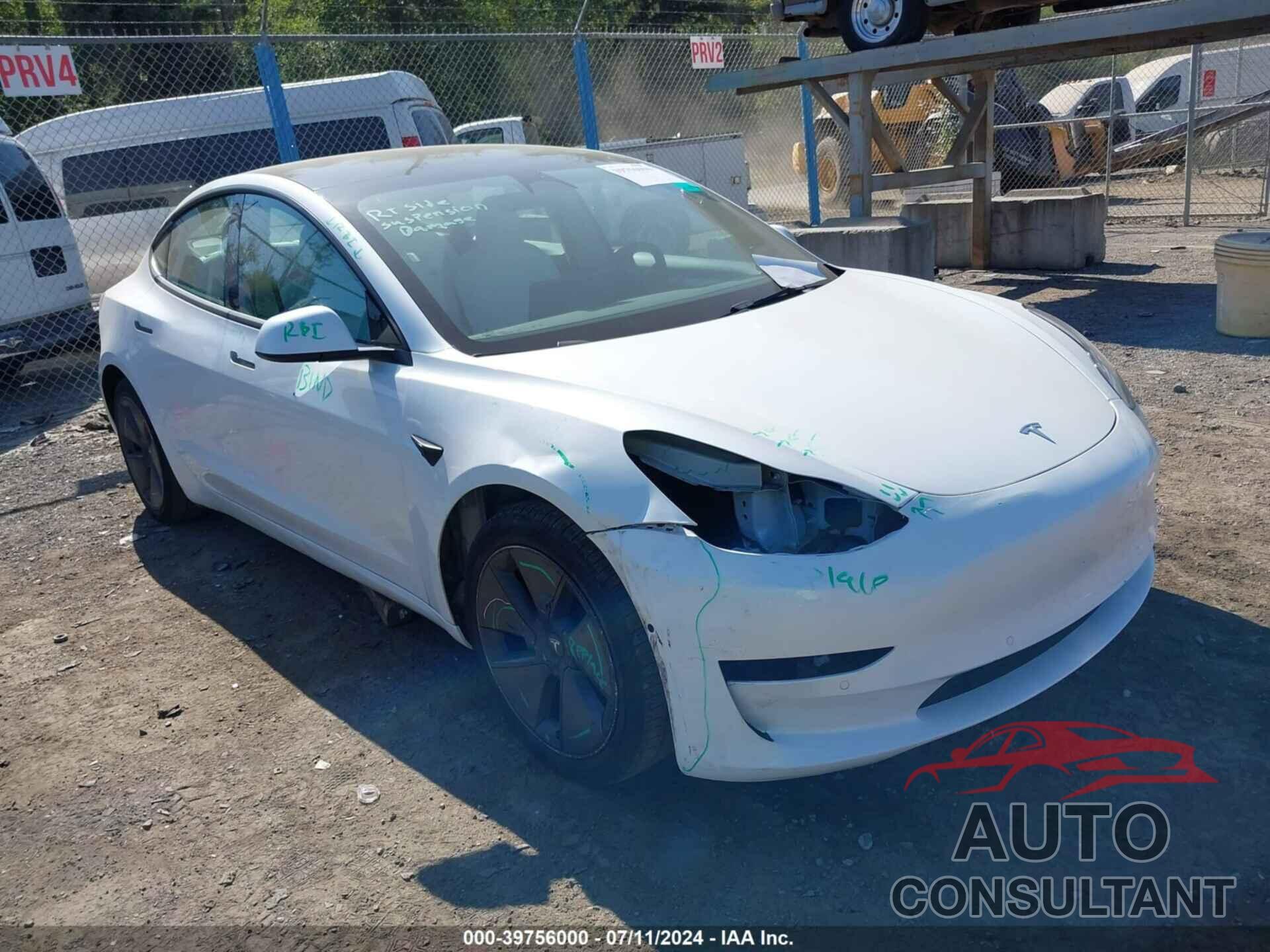 TESLA MODEL 3 2022 - 5YJ3E1EB1NF270331