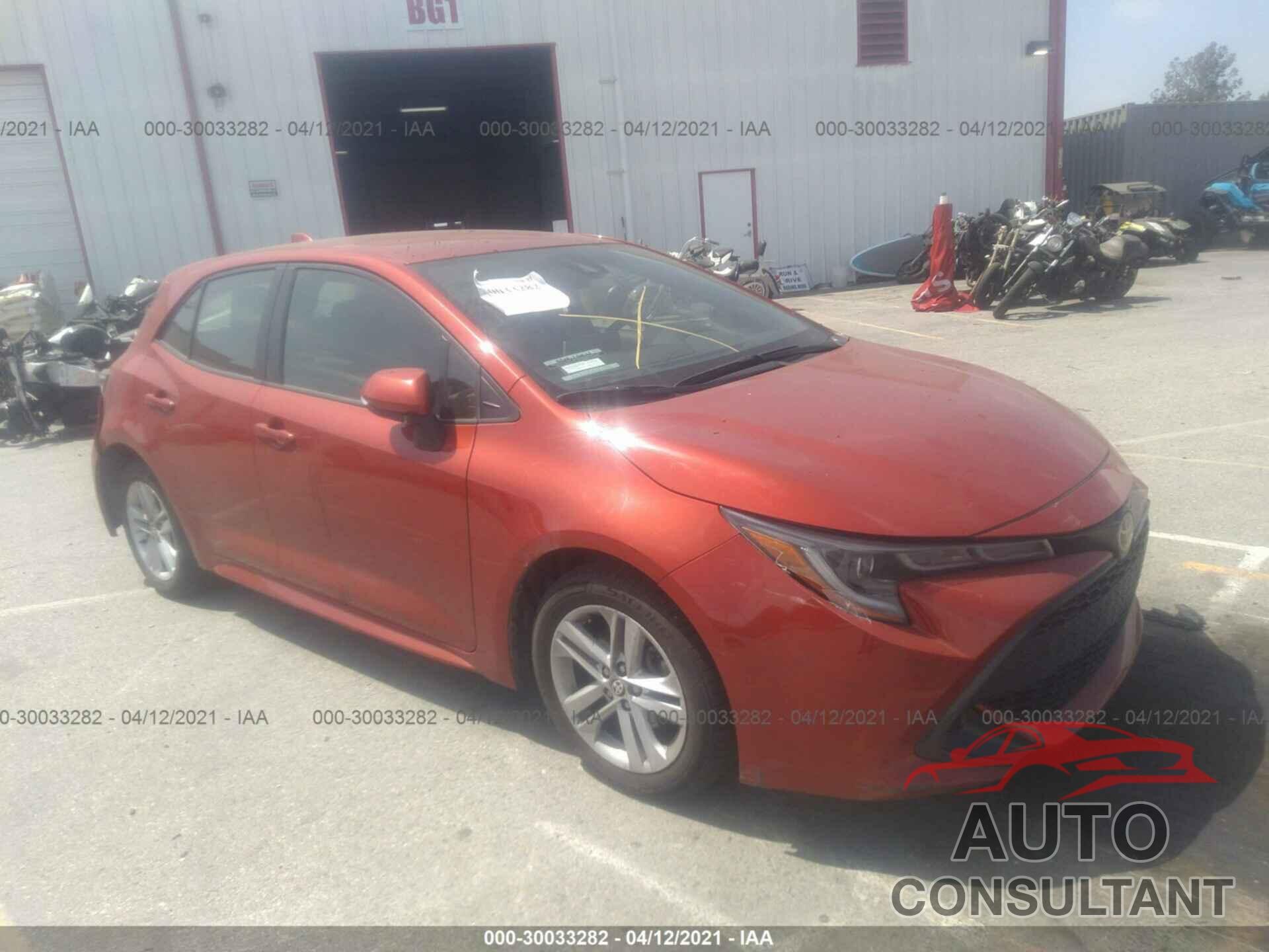 TOYOTA COROLLA HATCHBACK 2019 - JTNK4RBE2K3045724