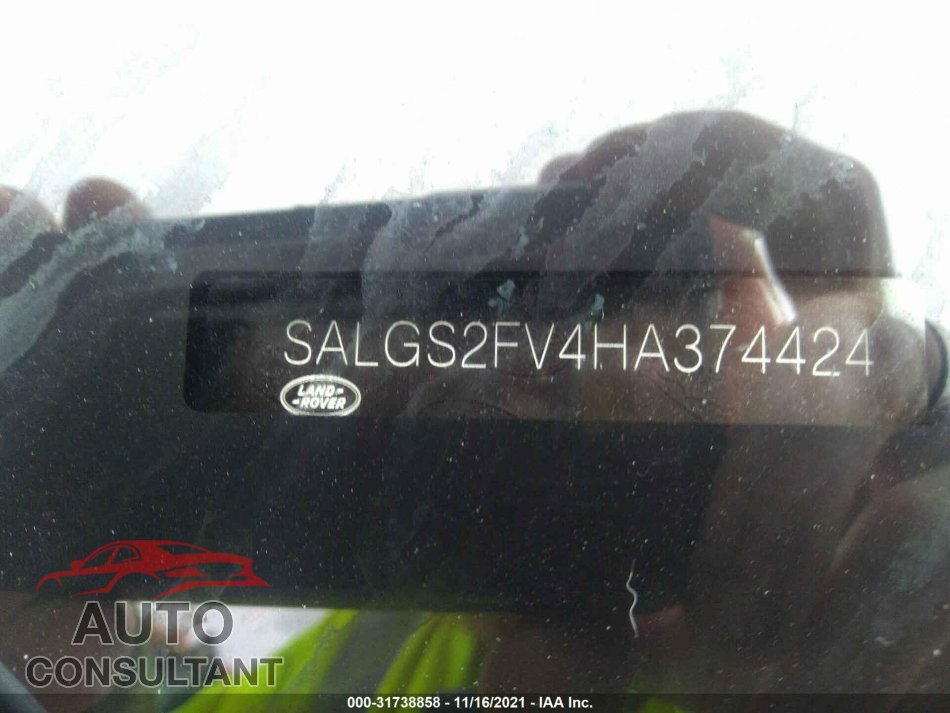 LAND ROVER RANGE ROVER 2017 - SALGS2FV4HA374424