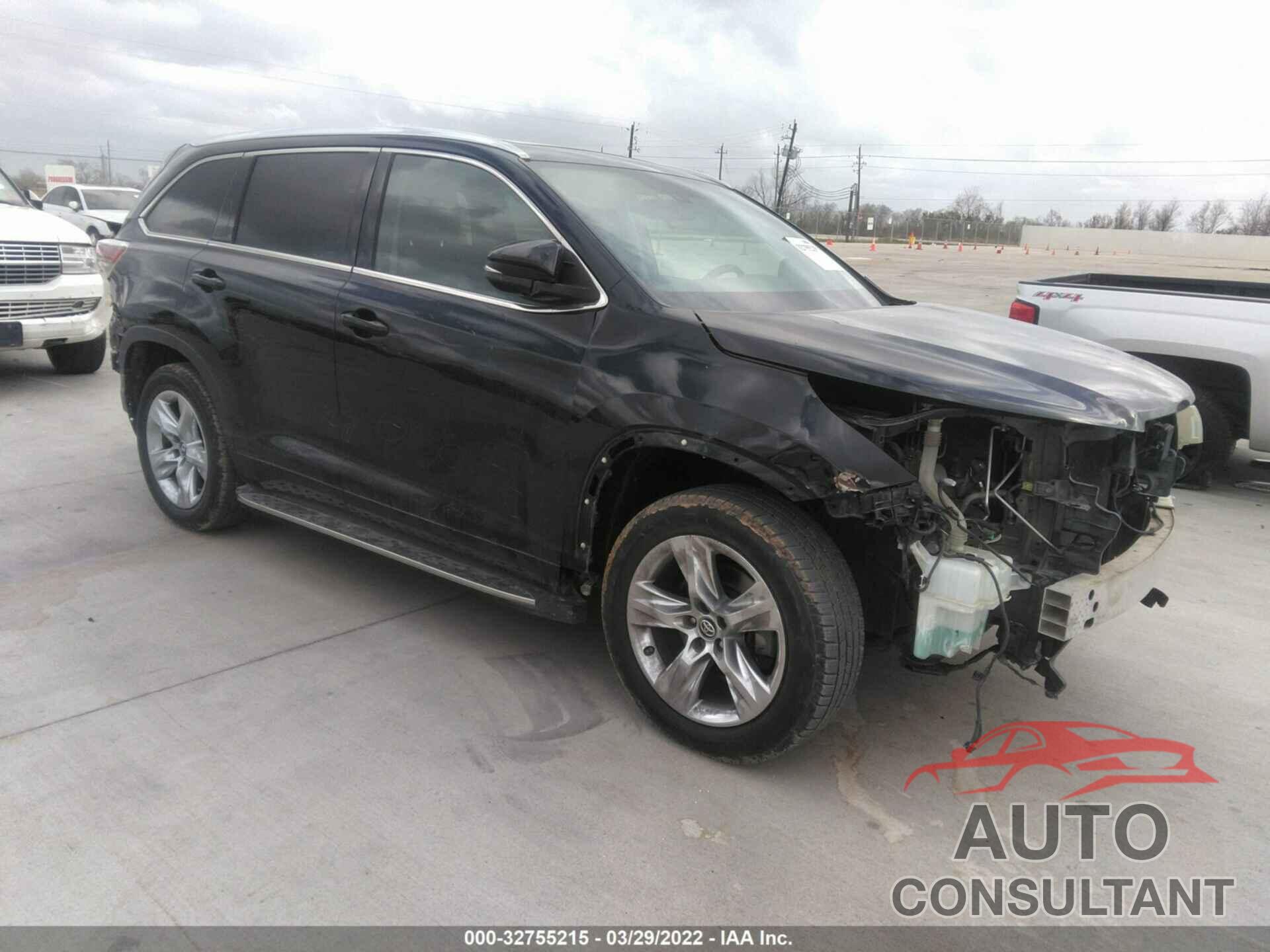 TOYOTA HIGHLANDER 2016 - 5TDDKRFH9GS287424