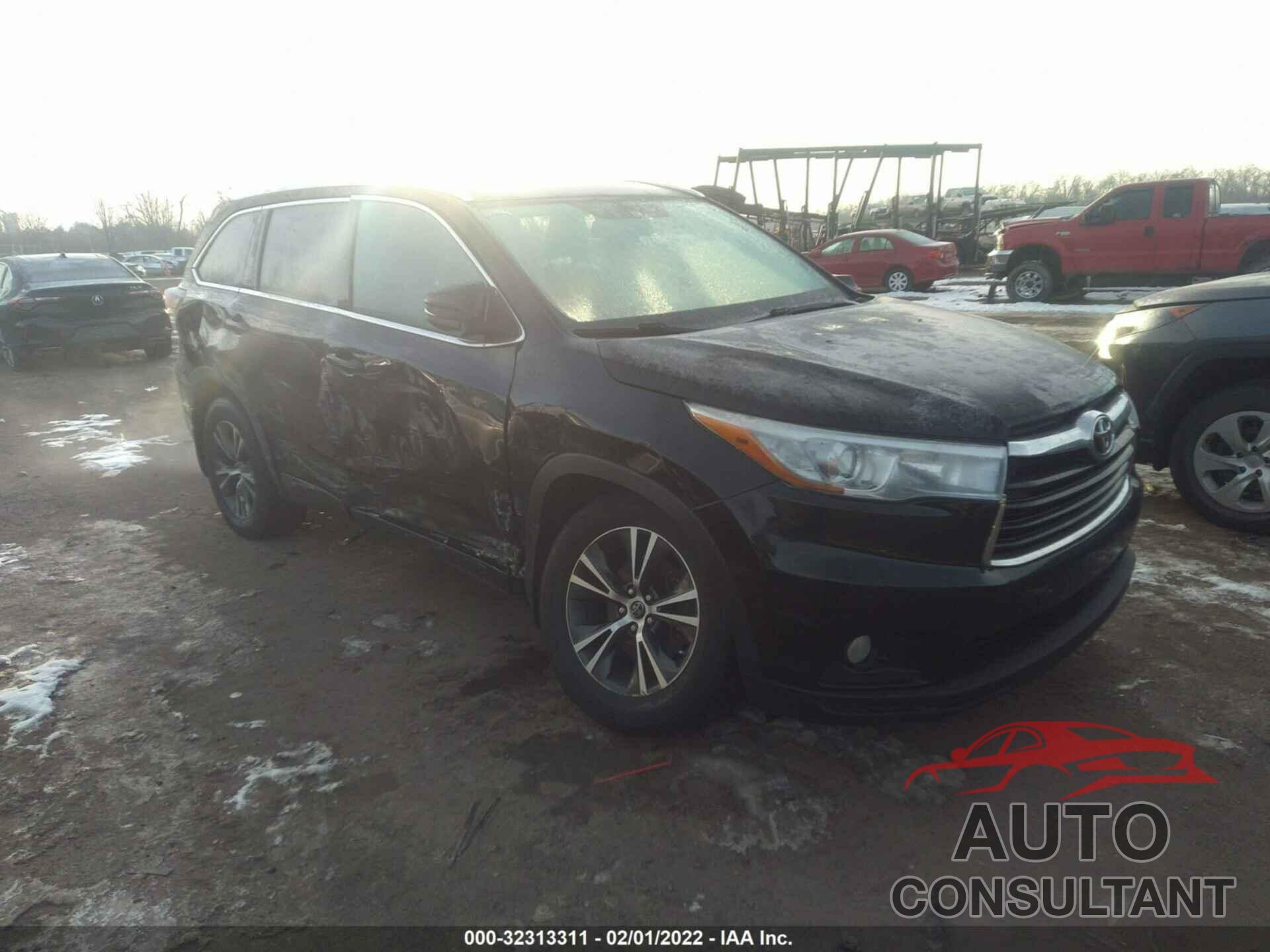 TOYOTA HIGHLANDER 2016 - 5TDJKRFH6GS243643