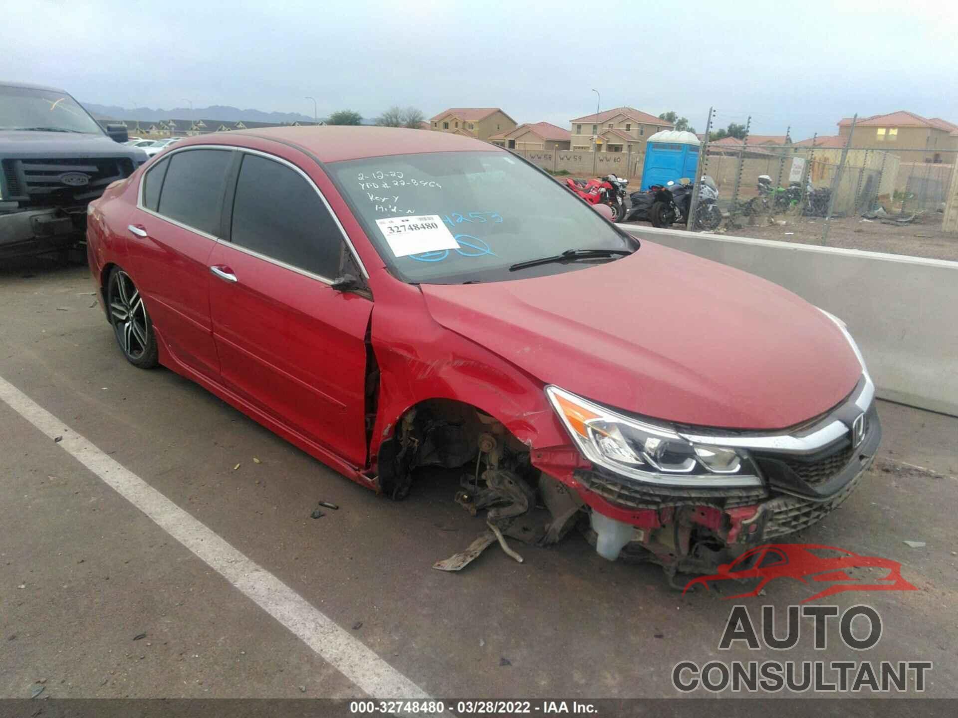 HONDA ACCORD SEDAN 2016 - 1HGCR2F53GA122732