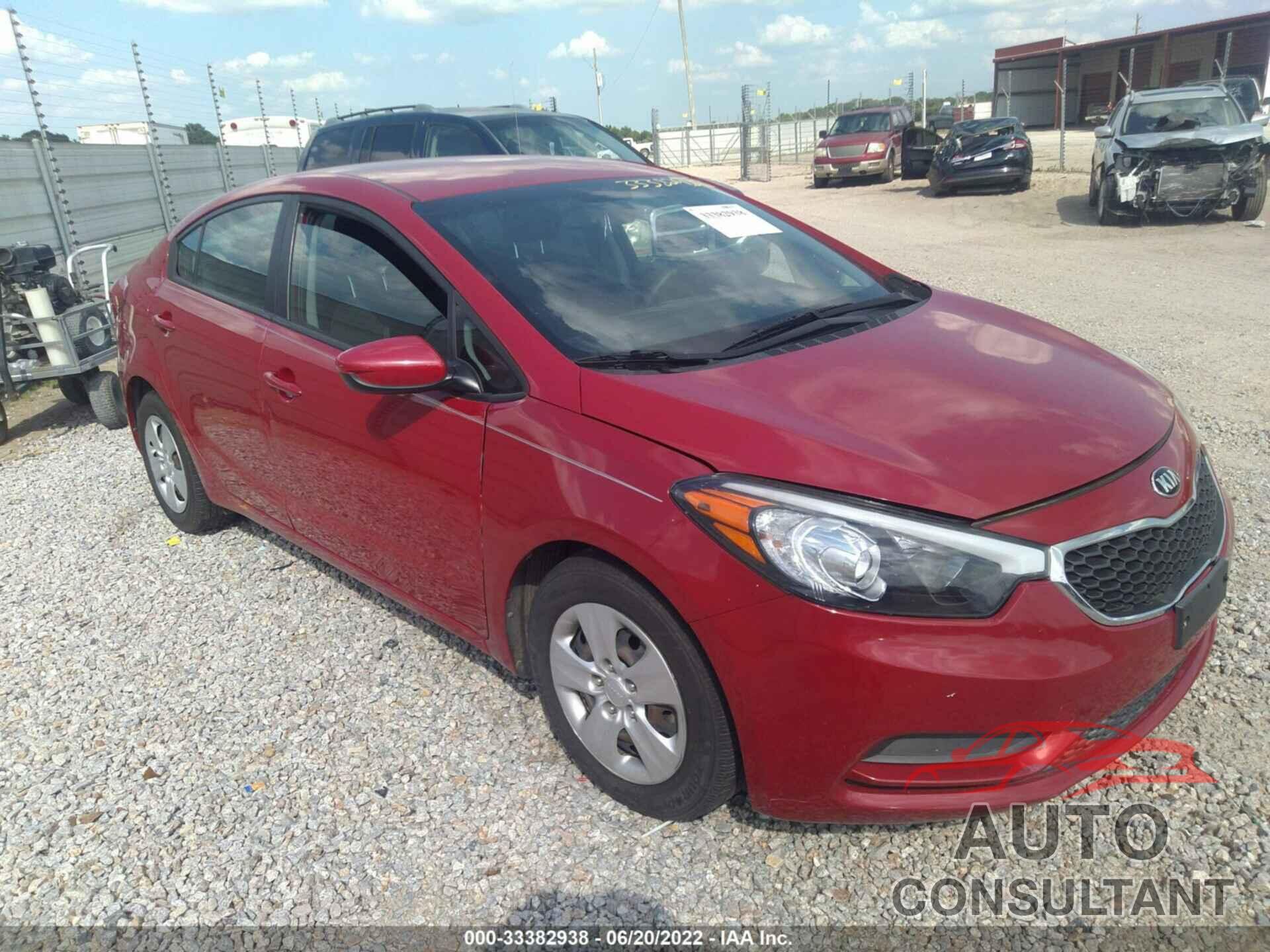 KIA FORTE 2016 - KNAFK4A65G5562405