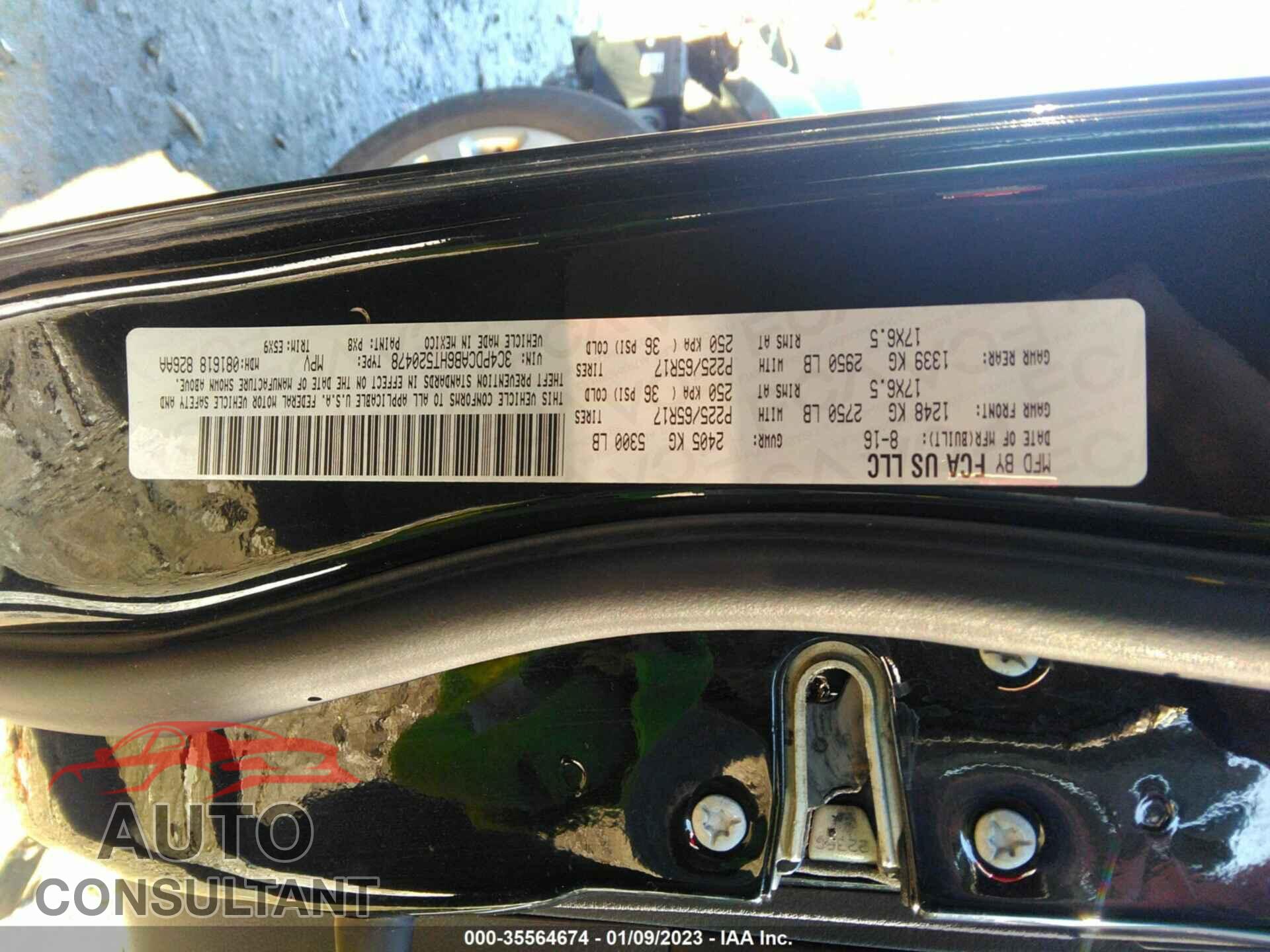DODGE JOURNEY 2017 - 3C4PDCAB6HT520478