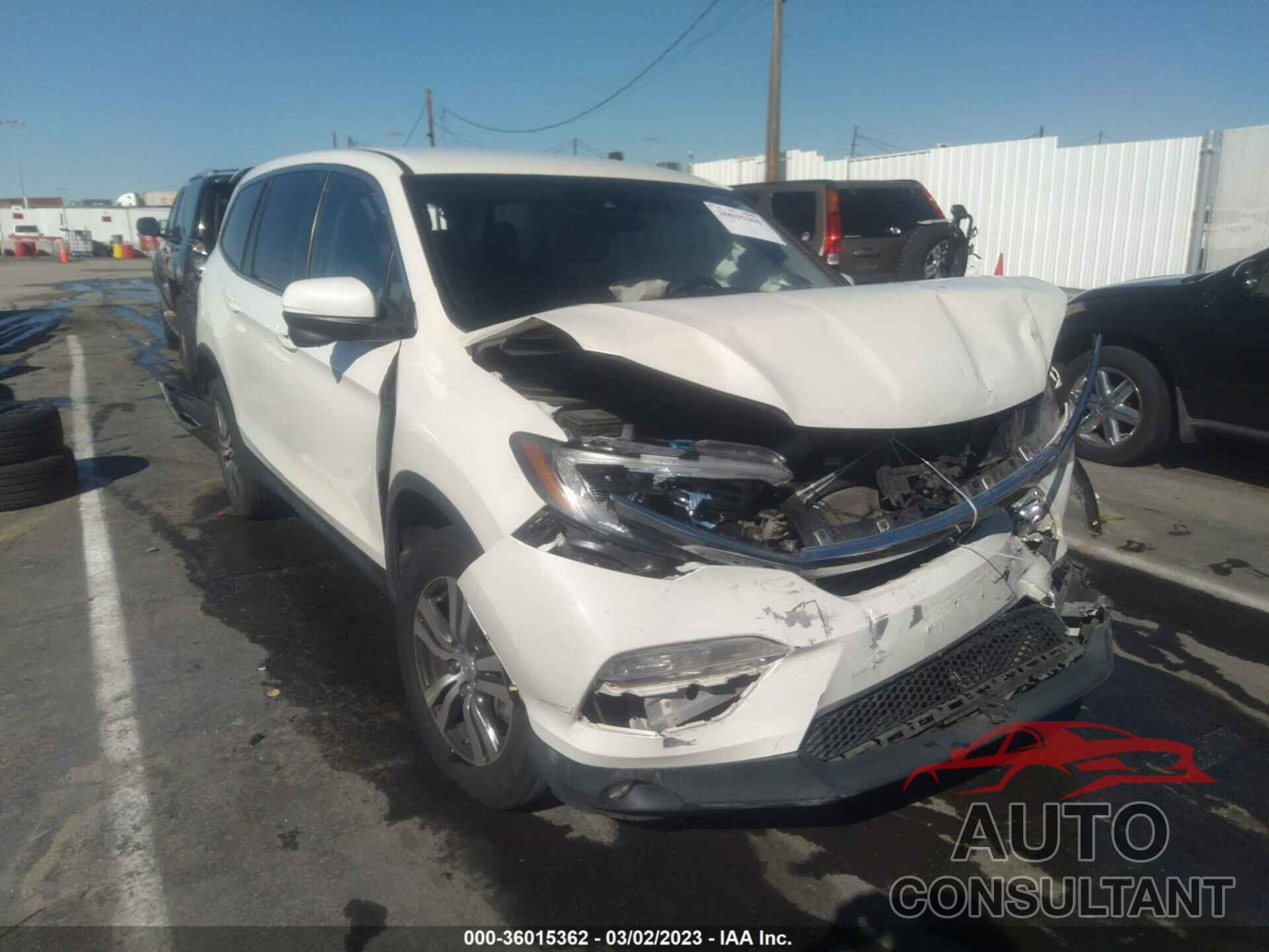 HONDA PILOT 2016 - 5FNYF5H44GB020270