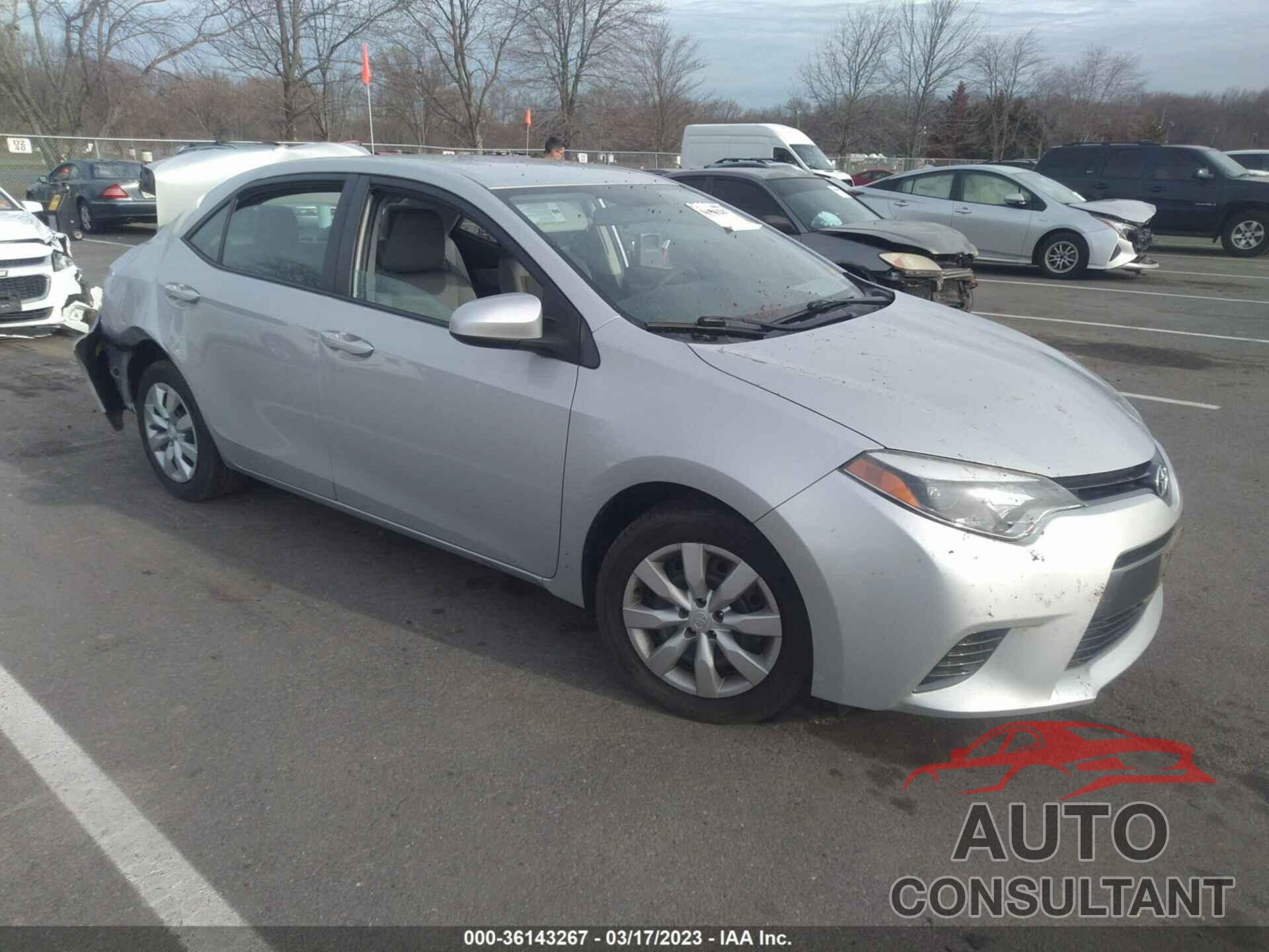 TOYOTA COROLLA 2015 - 2T1BURHE7FC409497