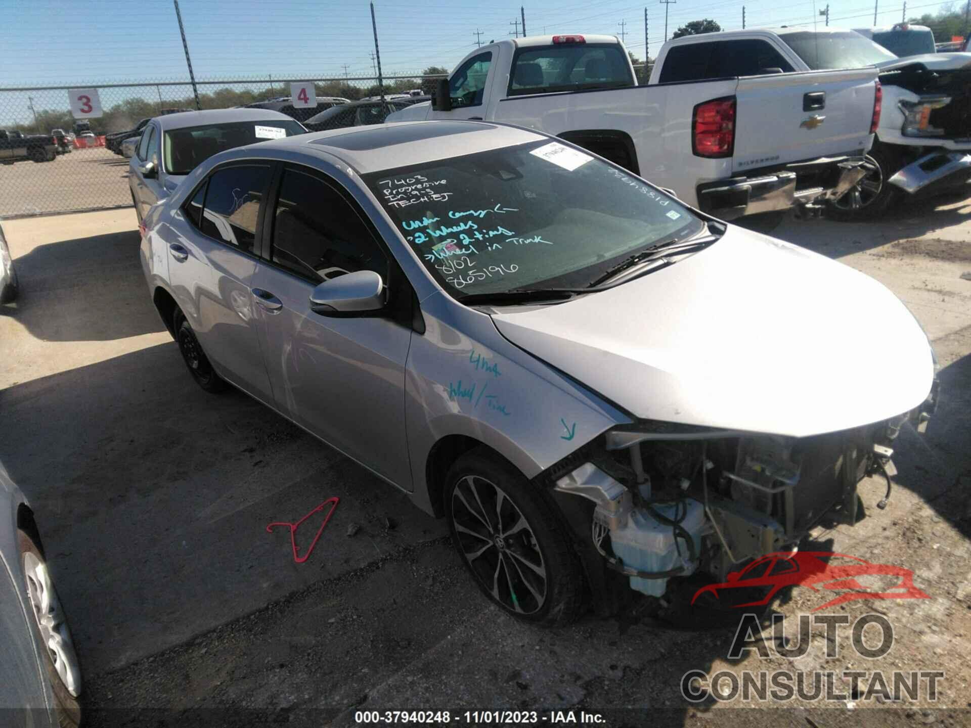 TOYOTA COROLLA 2019 - 5YFBURHE1KP865196
