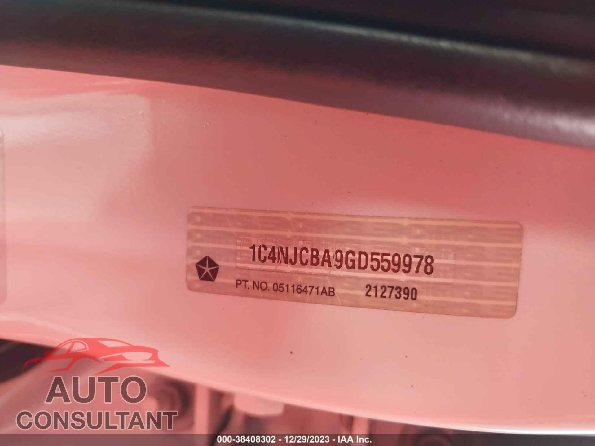 JEEP COMPASS 2016 - 1C4NJCBA9GD559978