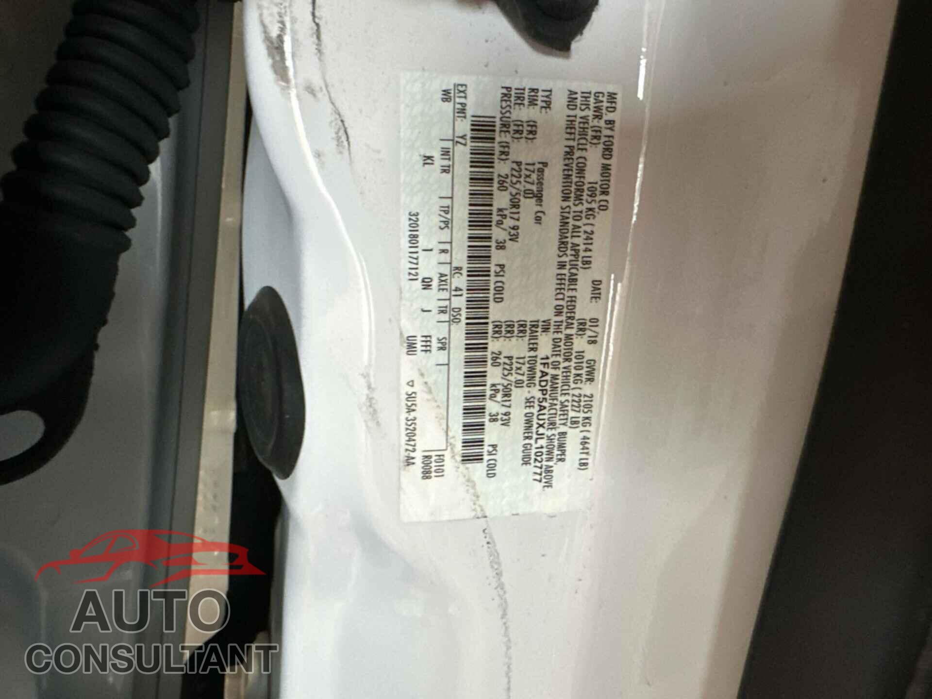 FORD C-MAX 2018 - 1FADP5AUXJL102777