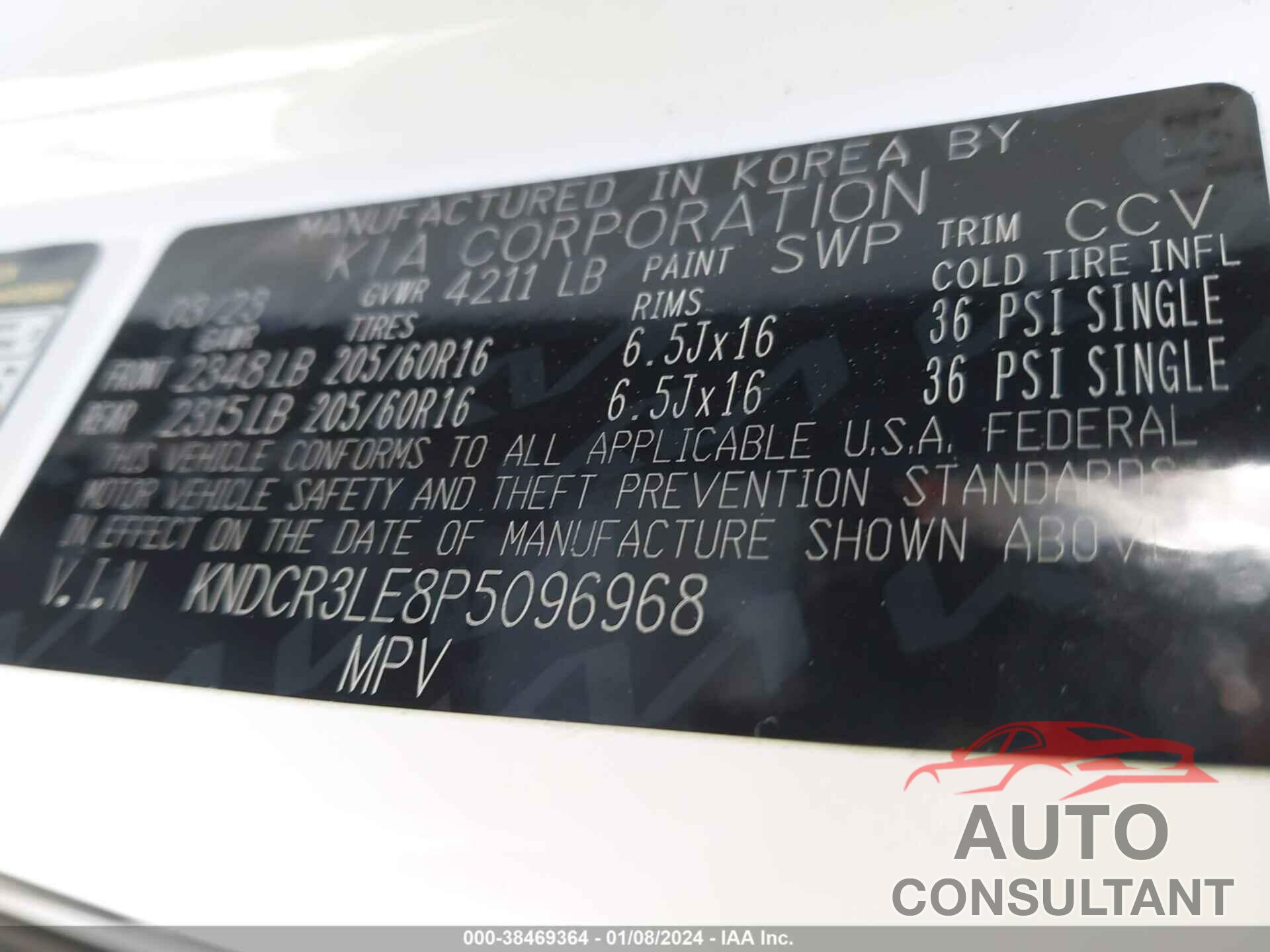 KIA NIRO 2023 - KNDCR3LE8P5096968