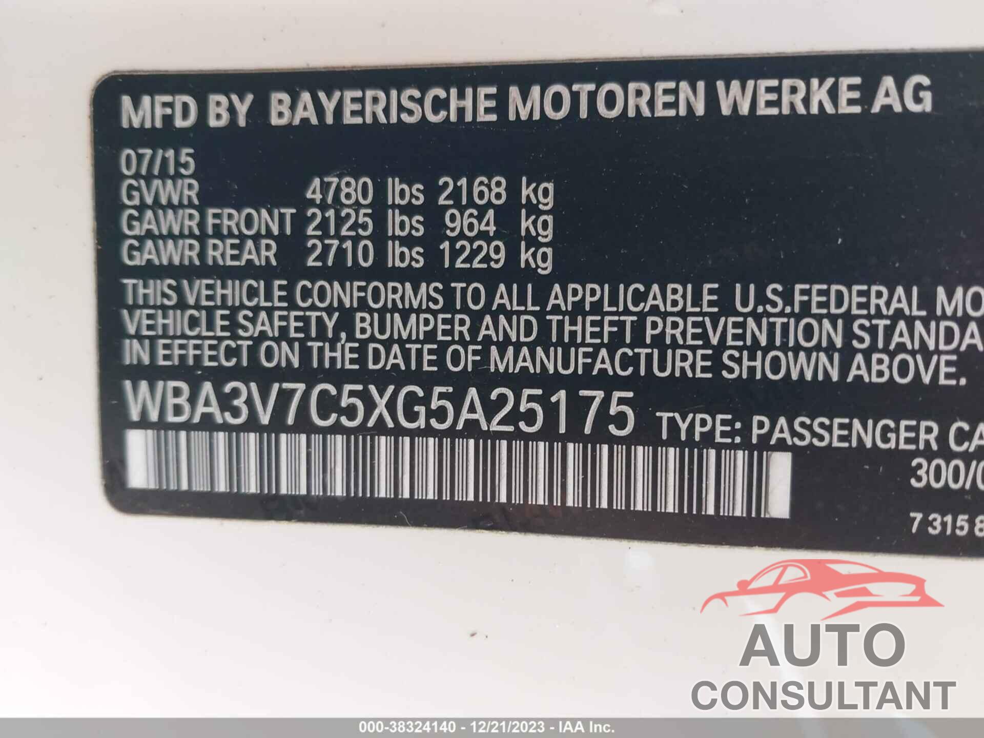 BMW 428 2016 - WBA3V7C5XG5A25175