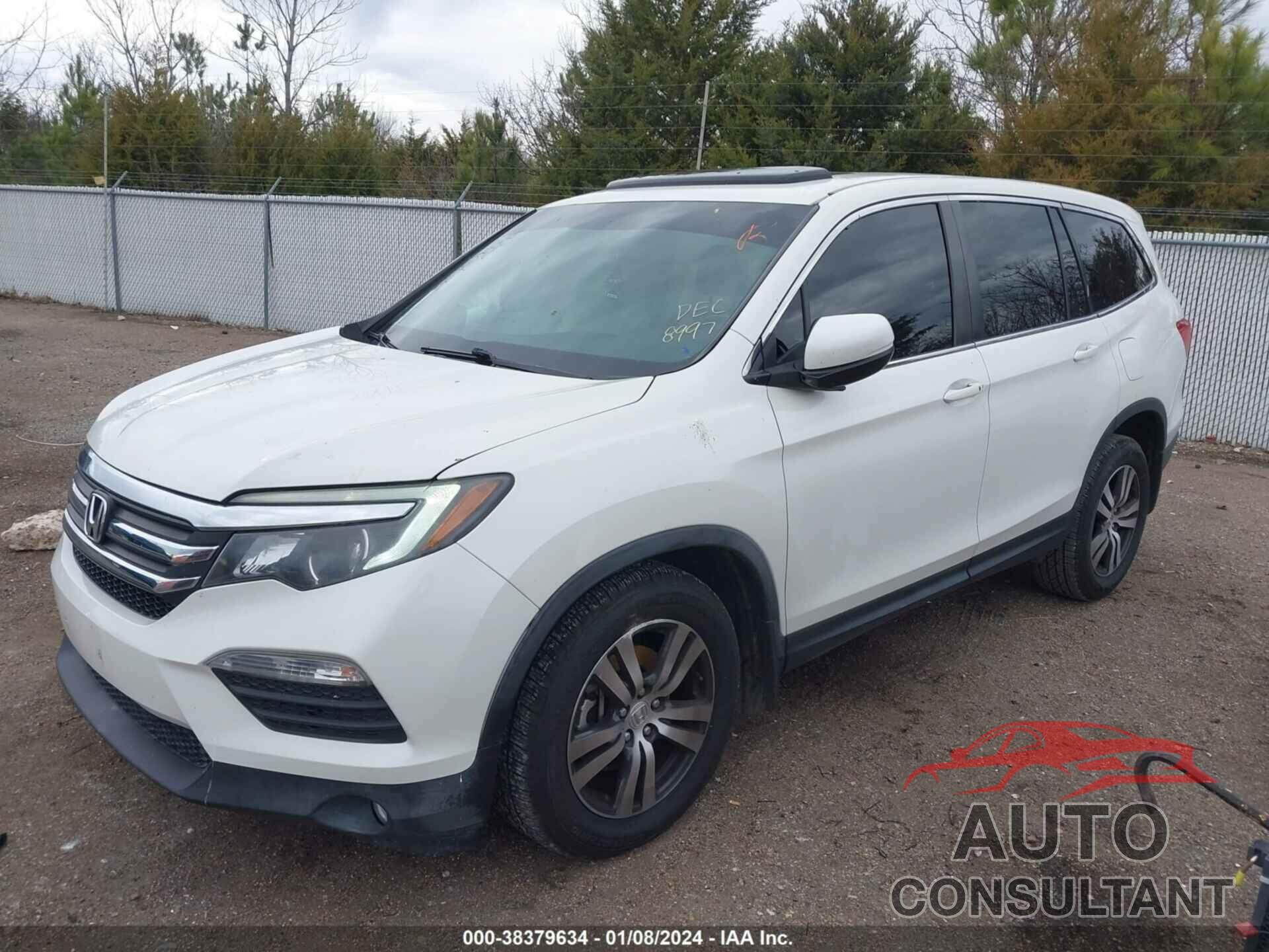 HONDA PILOT 2016 - 5FNYF5H59GB038997