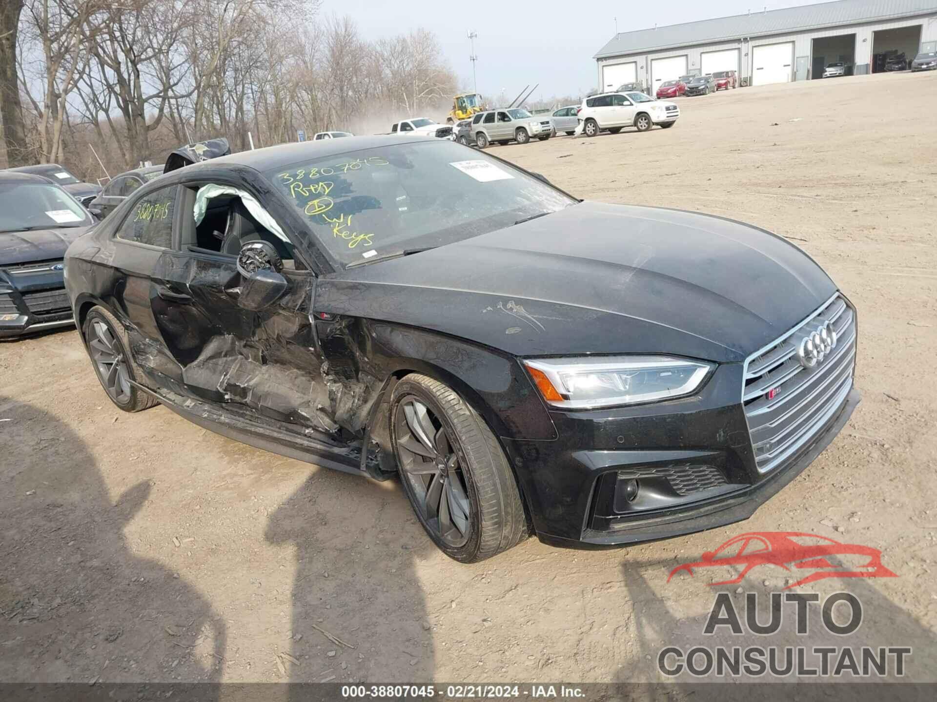 AUDI S5 2019 - WAUR4AF55KA059933