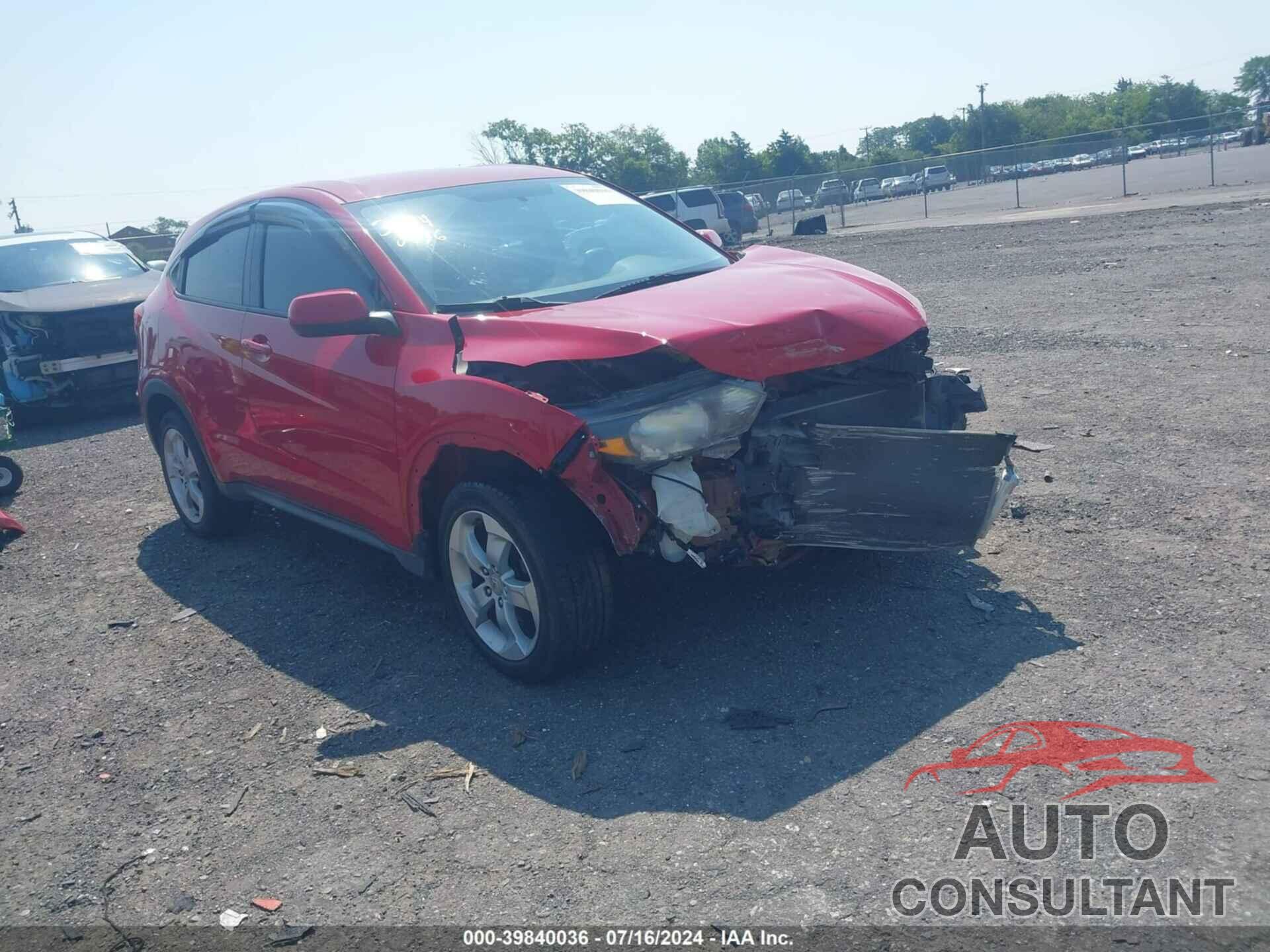 HONDA HR-V 2016 - 3CZRU6H35GM752761