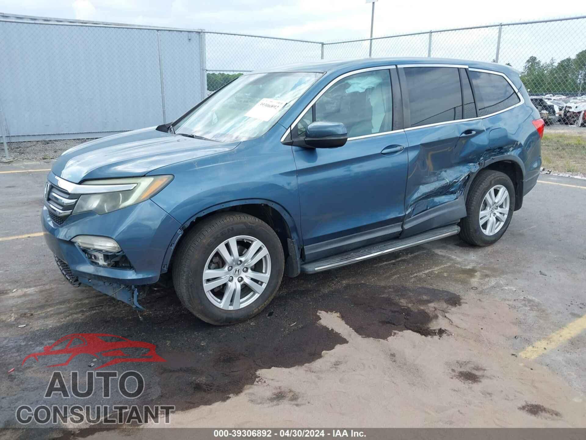 HONDA PILOT 2016 - 5FNYF5H75GB016271