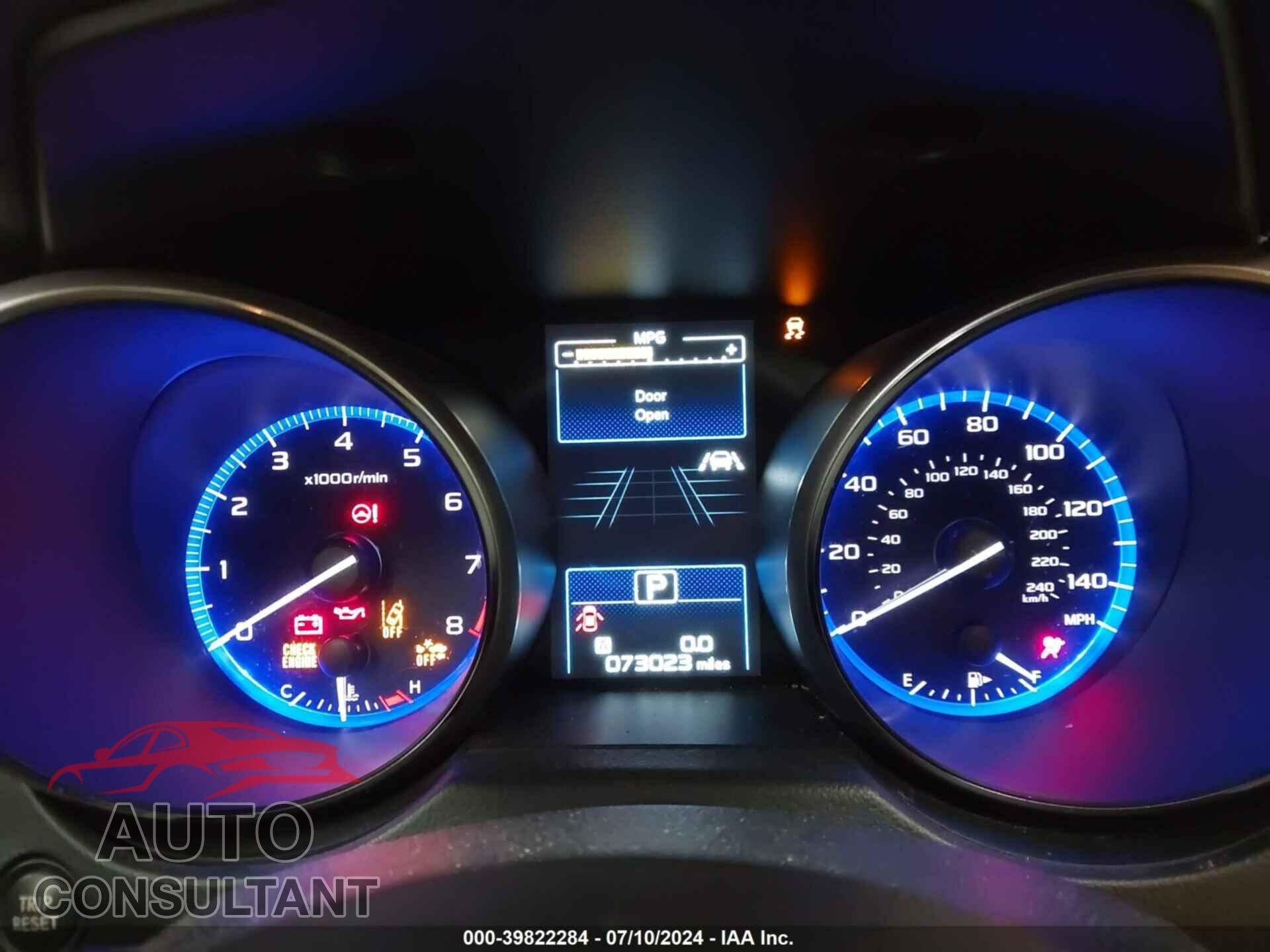 SUBARU OUTBACK 2018 - 4S4BSAHCXJ3292906