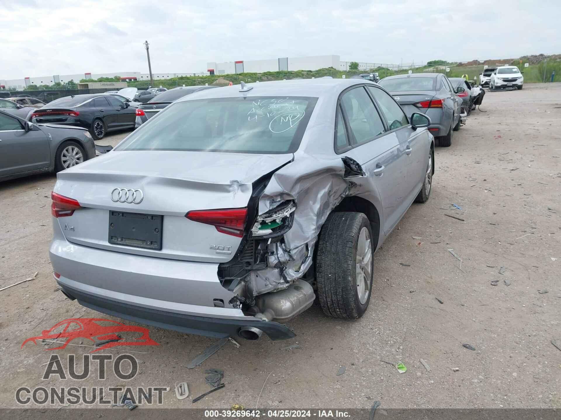 AUDI A4 2017 - WAUGMAF41HN044135