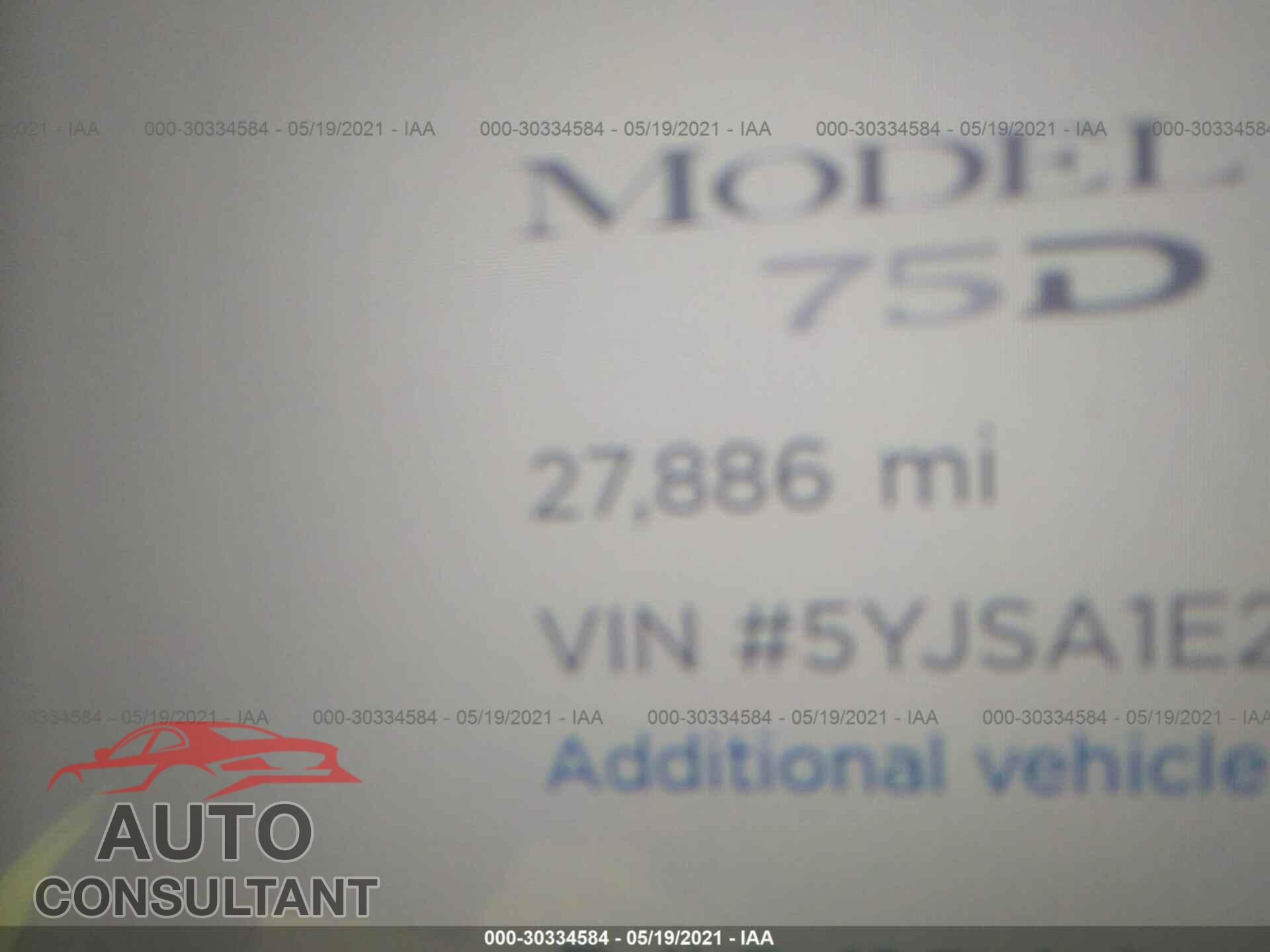 TESLA MODEL S 2016 - 5YJSA1E21GF168408
