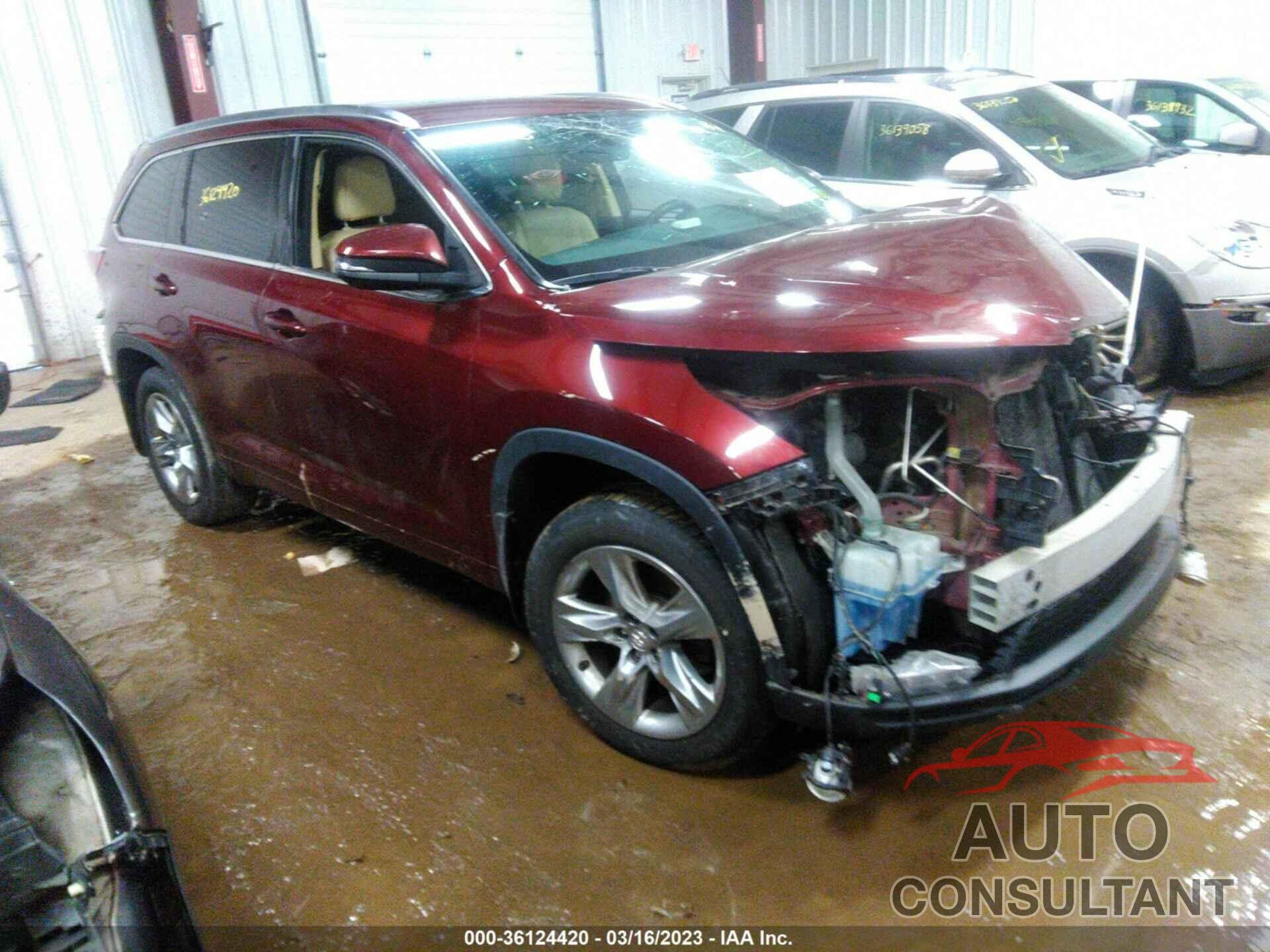 TOYOTA HIGHLANDER 2015 - 5TDDKRFH0FS082945