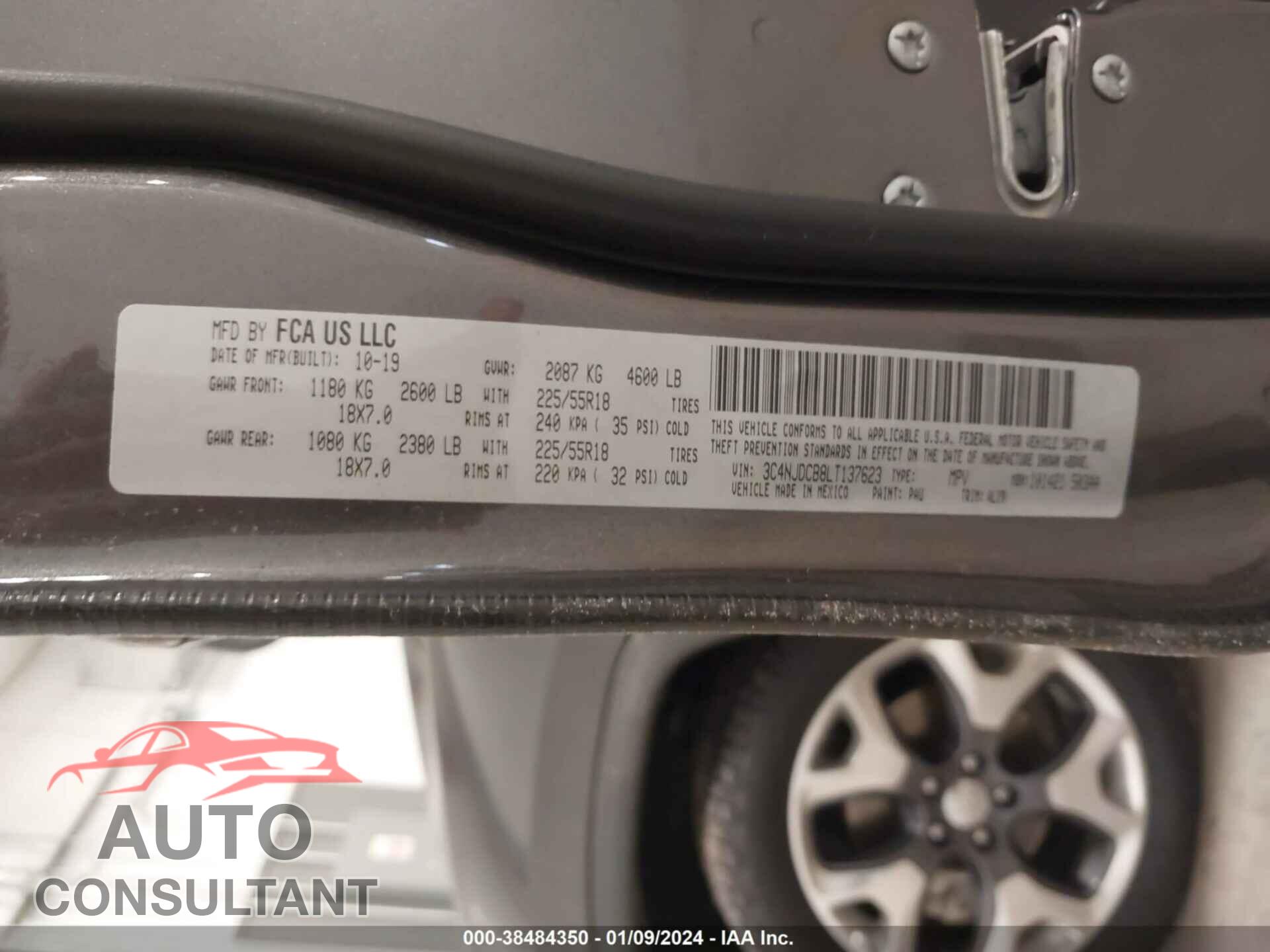 JEEP COMPASS 2020 - 3C4NJDCB8LT137623