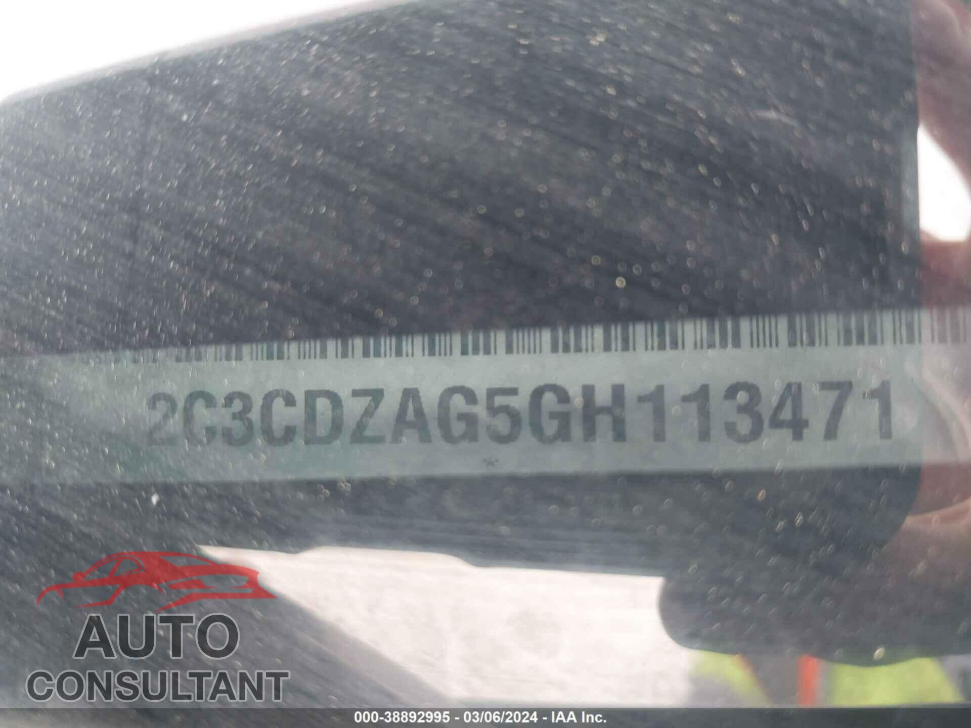 DODGE CHALLENGER 2016 - 2C3CDZAG5GH113471