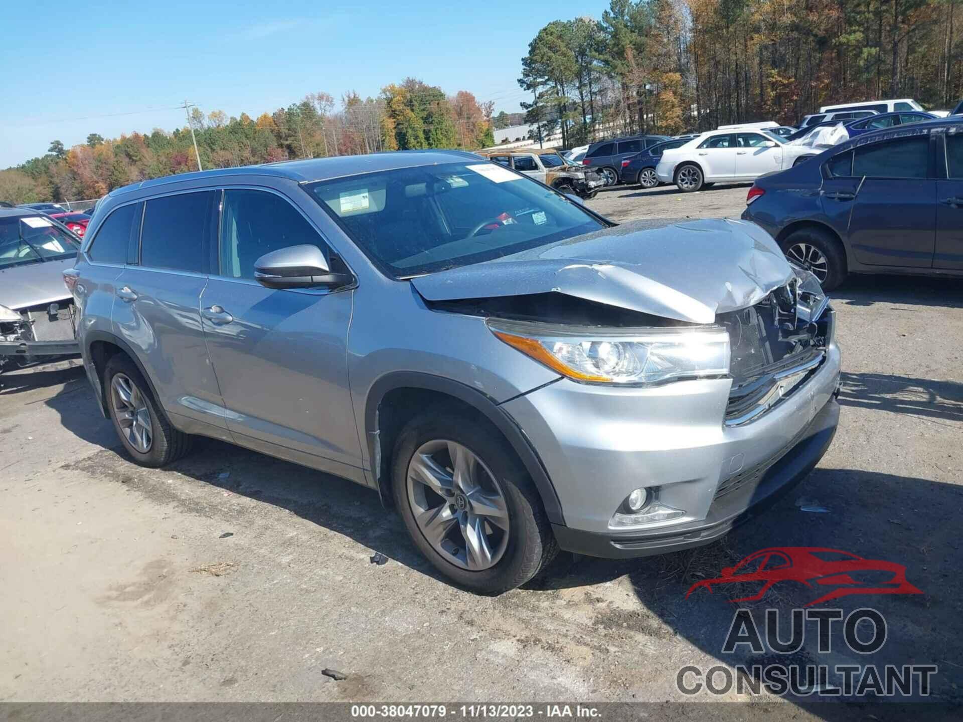 TOYOTA HIGHLANDER 2016 - 5TDDKRFH8GS337410