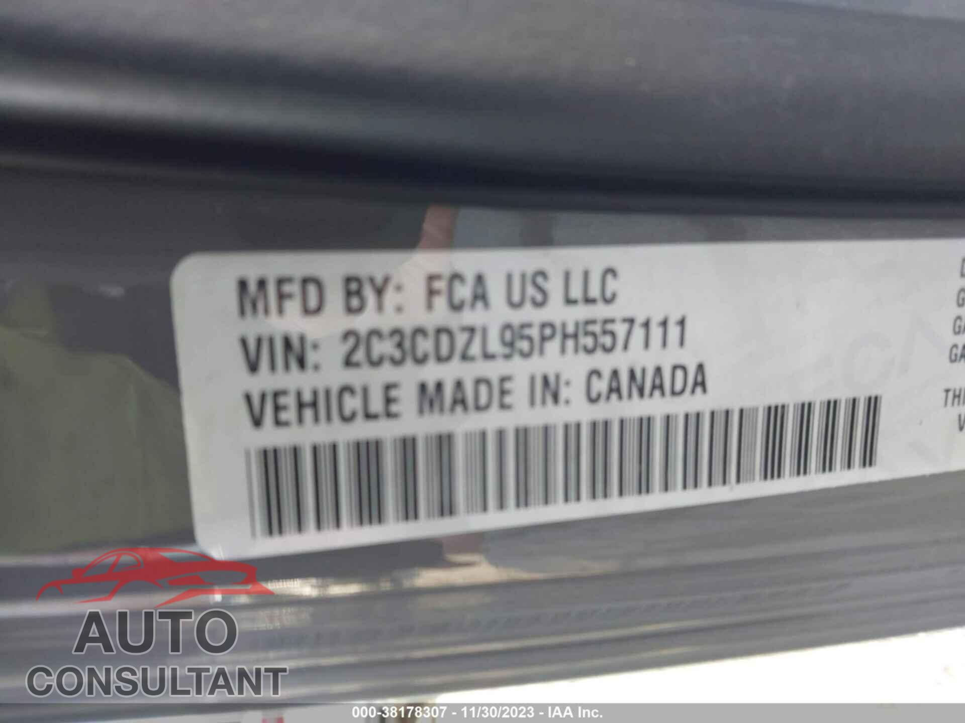 DODGE CHALLENGER 2023 - 2C3CDZL95PH557111