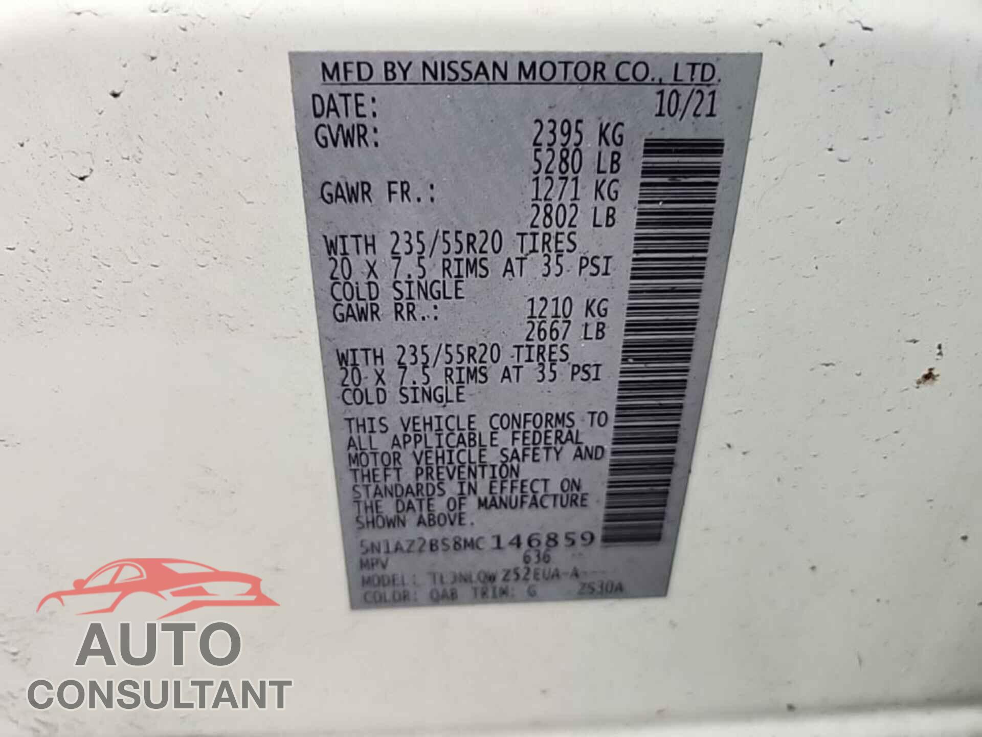NISSAN MURANO 2021 - 5N1AZ2BS8MC146859