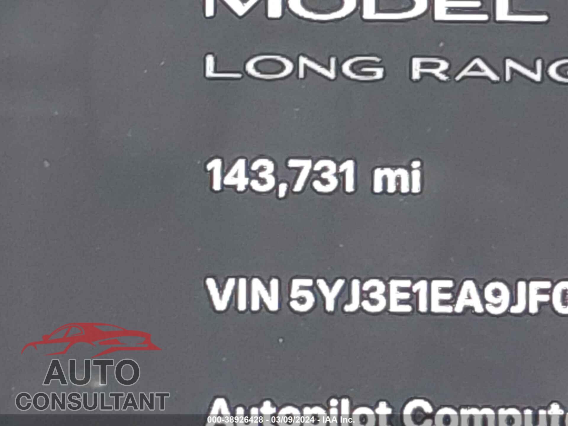 TESLA MODEL 3 2018 - 5YJ3E1EA9JF058505