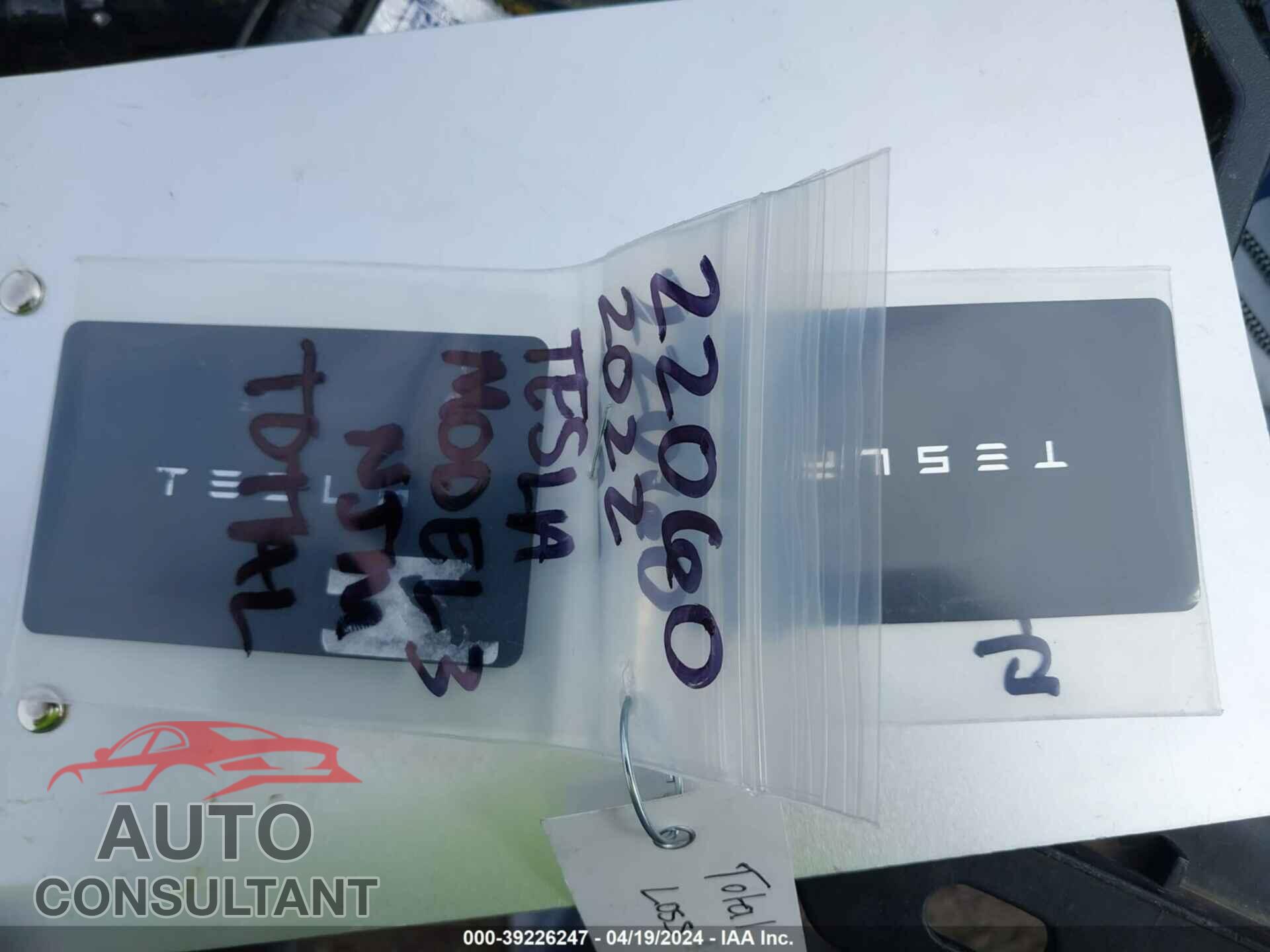 TESLA MODEL 3 2022 - 5YJ3E1EC0NF362071