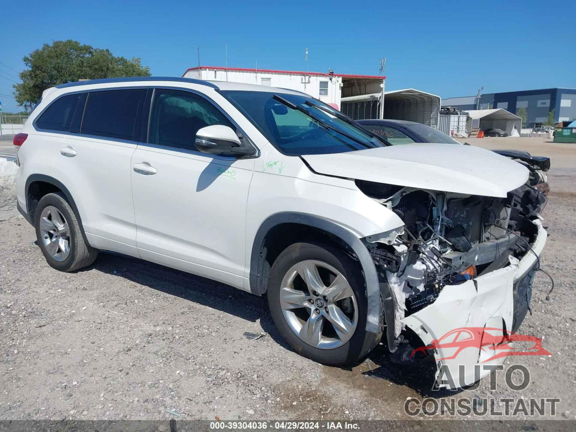 TOYOTA HIGHLANDER 2019 - 5TDYZRFH1KS315321