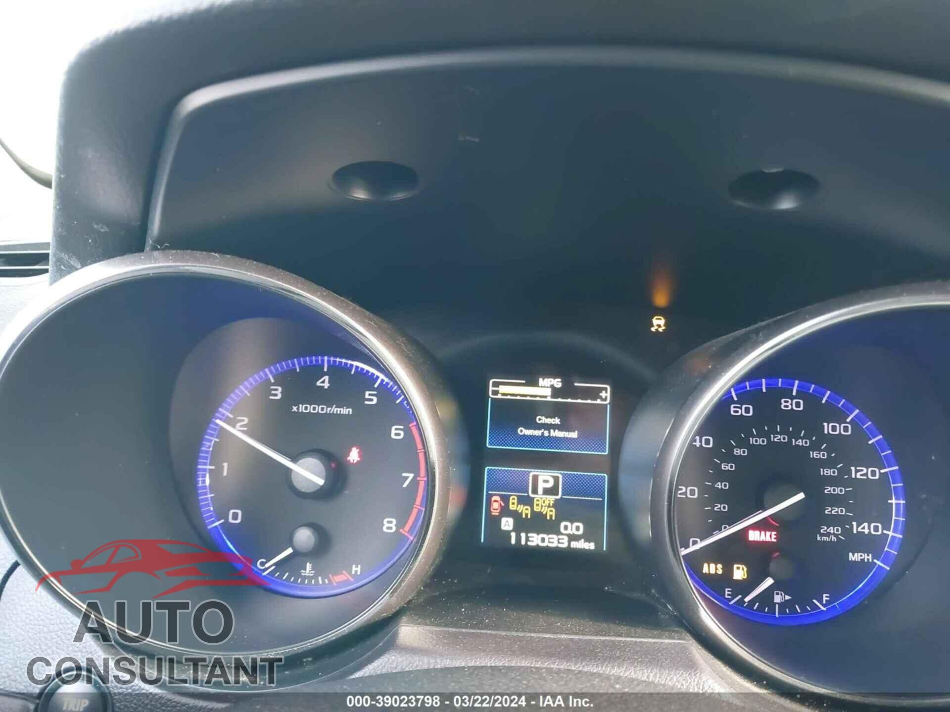 SUBARU OUTBACK 2016 - 4S4BSAJC0G3243507