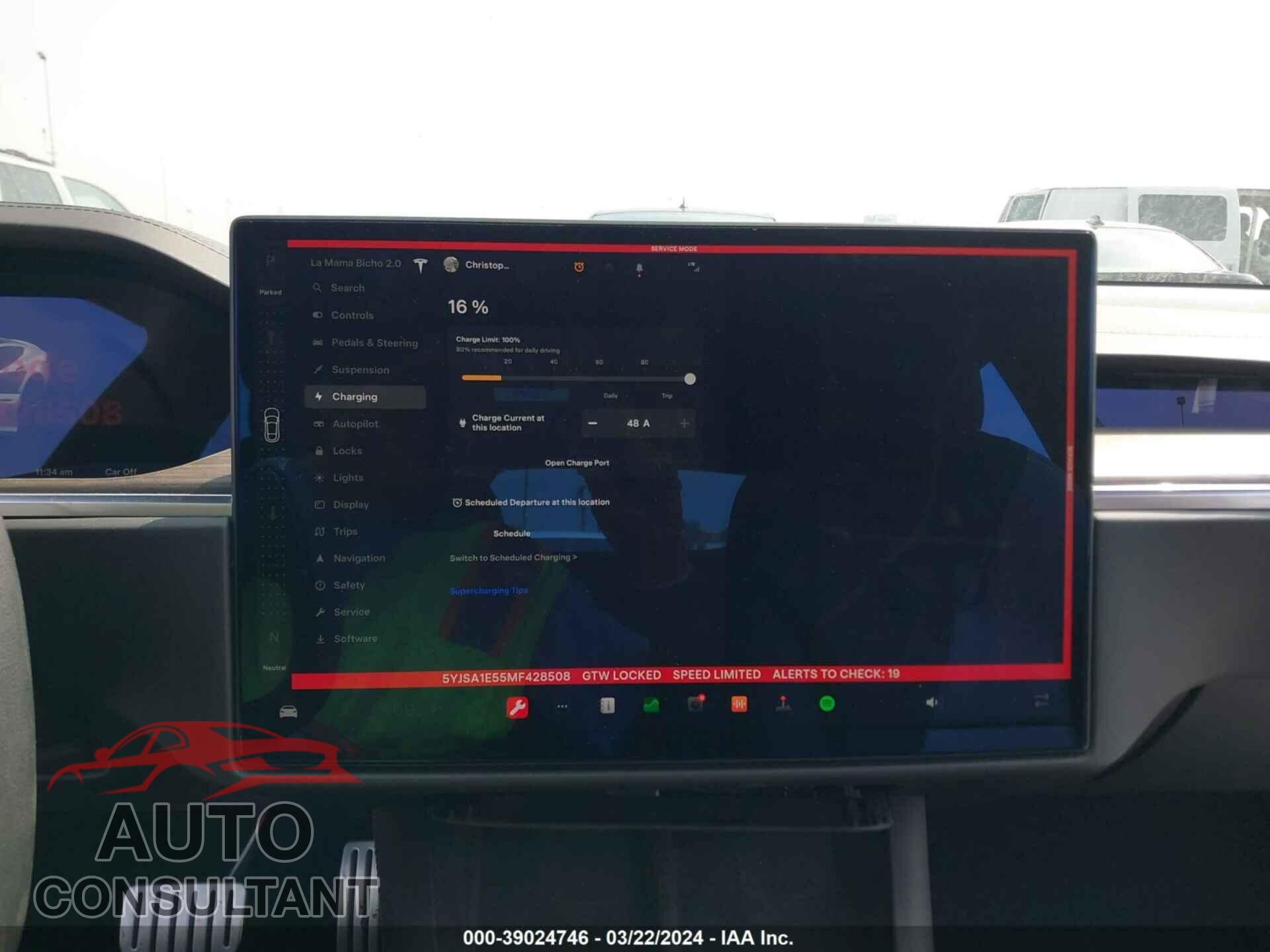 TESLA MODEL S 2021 - 5YJSA1E55MF428508