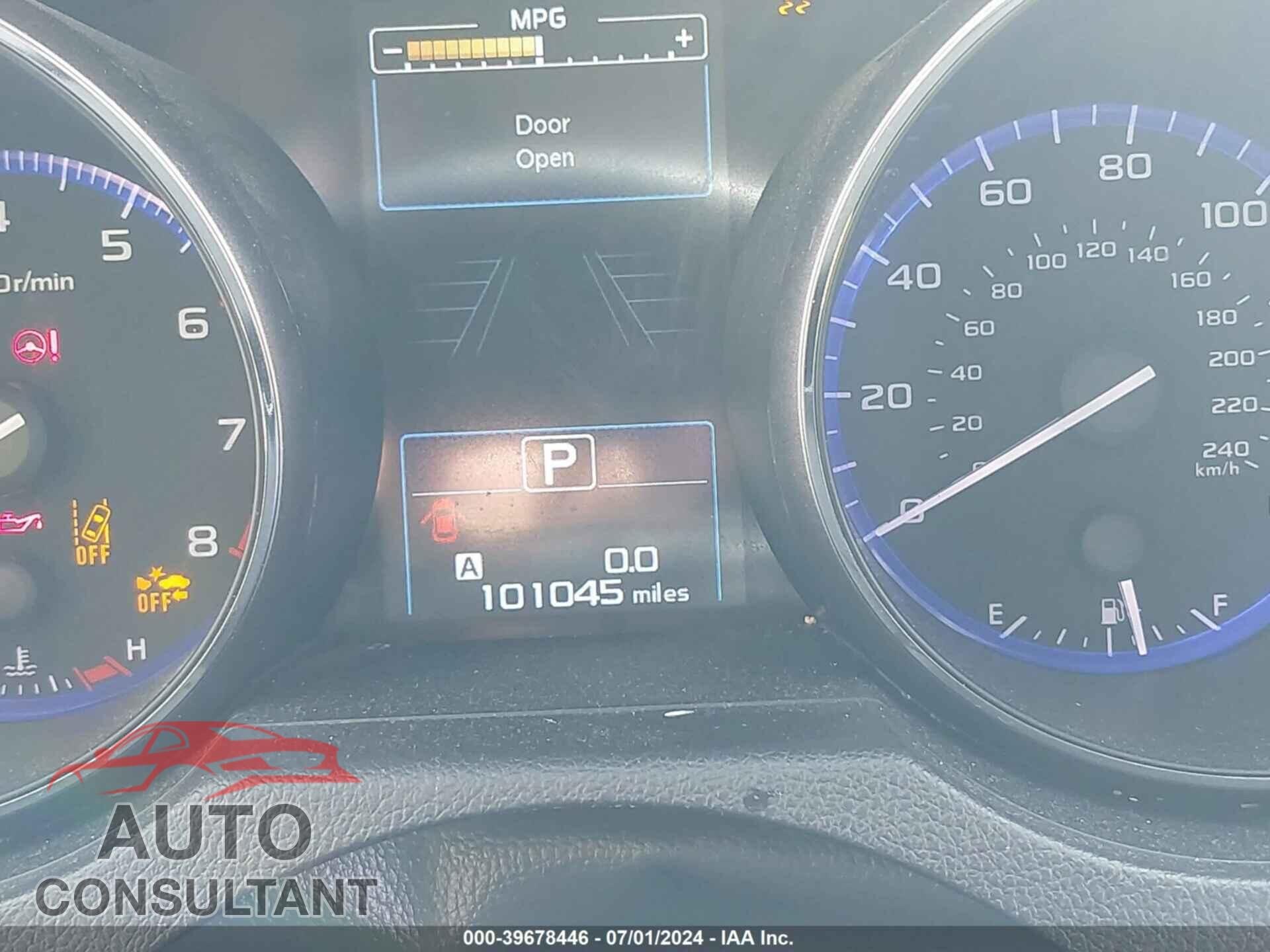 SUBARU OUTBACK 2016 - 4S4BSBFC5G3241511