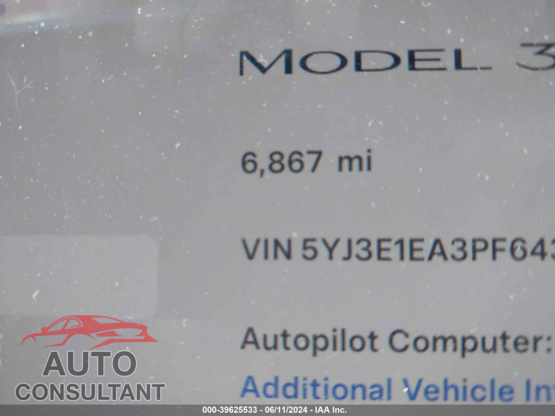 TESLA MODEL 3 2023 - 5YJ3E1EA3PF643248