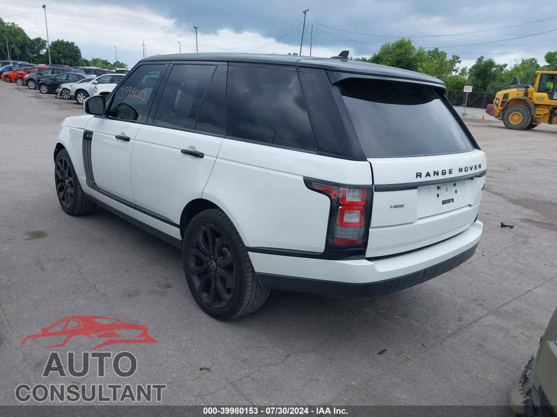 LAND ROVER RANGE ROVER 2016 - SALGS2VFXGA253373