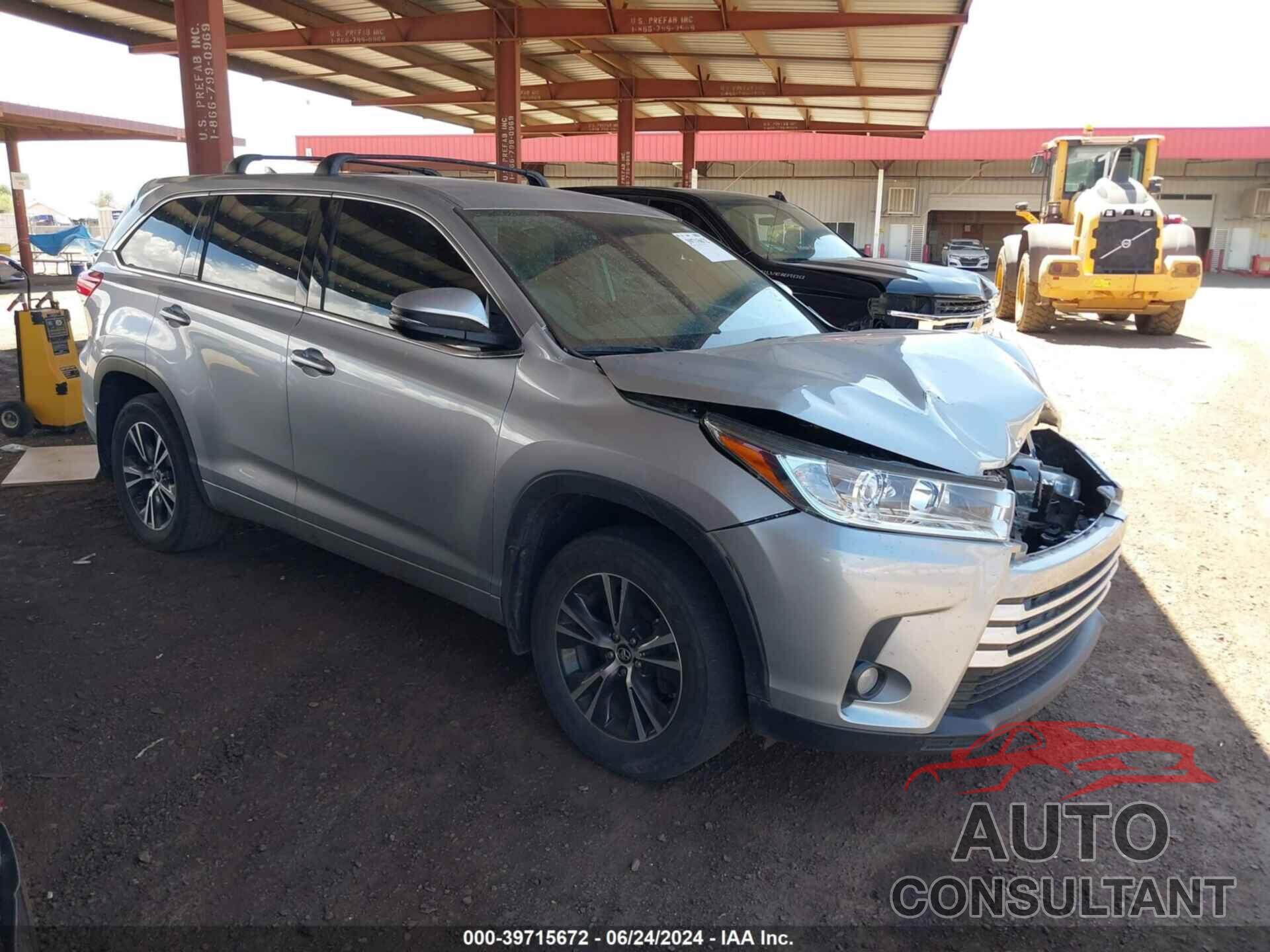 TOYOTA HIGHLANDER 2018 - 5TDBZRFH1JS825978