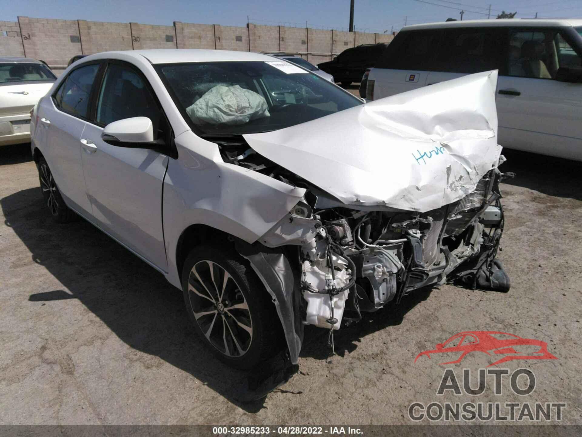 TOYOTA COROLLA 2019 - 5YFBURHE1KP922027