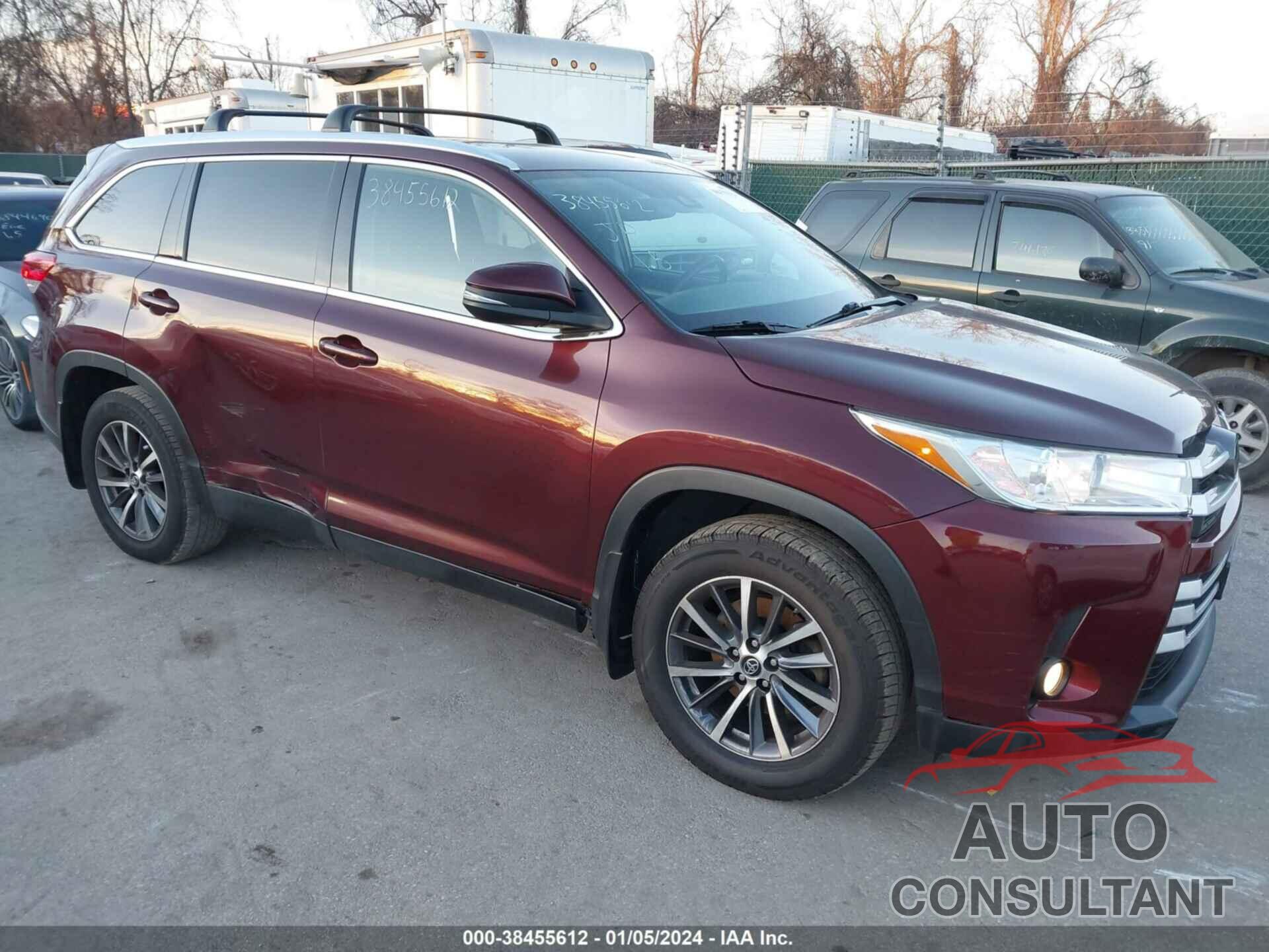 TOYOTA HIGHLANDER 2019 - 5TDJZRFH6KS958586