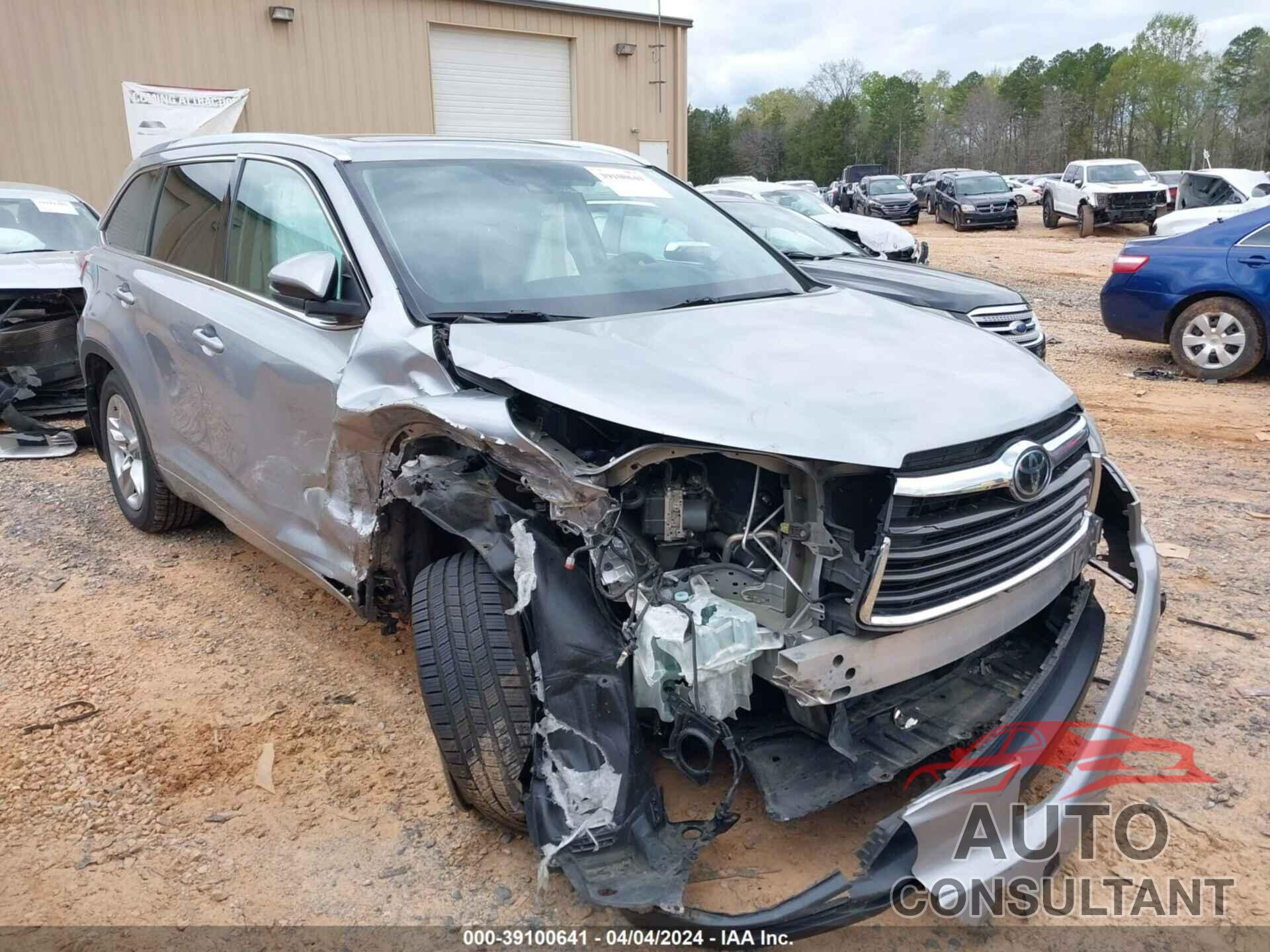 TOYOTA HIGHLANDER 2016 - 5TDDKRFH3GS267086