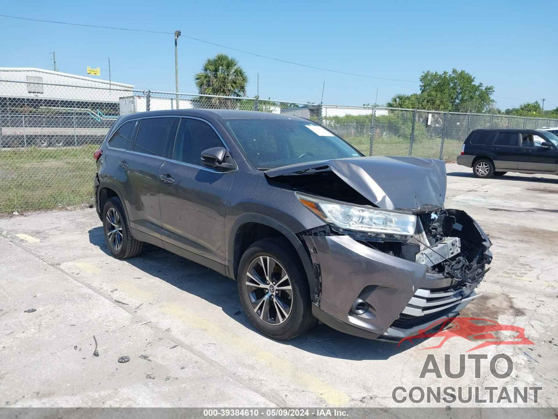 TOYOTA HIGHLANDER 2019 - 5TDZARFH6KS049273