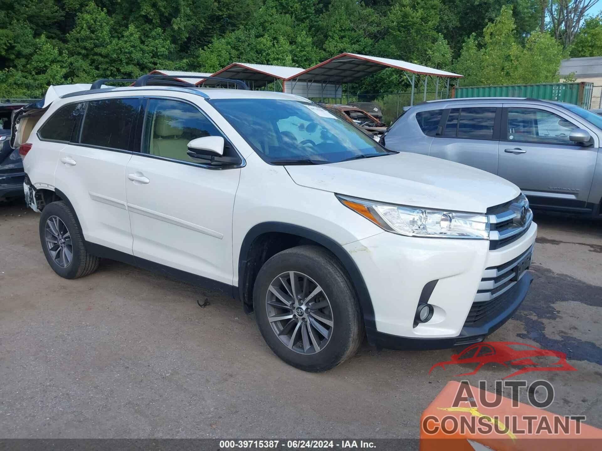 TOYOTA HIGHLANDER 2019 - 5TDJZRFH4KS915624