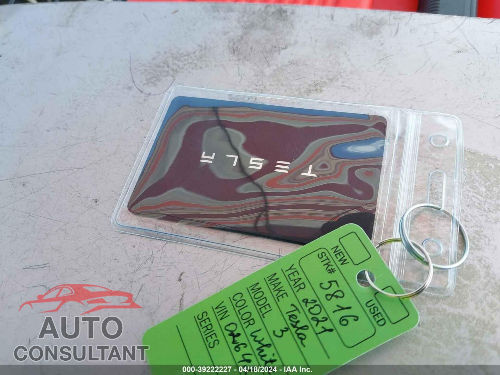 TESLA MODEL 3 2021 - 5YJ3E1EB5MF026423