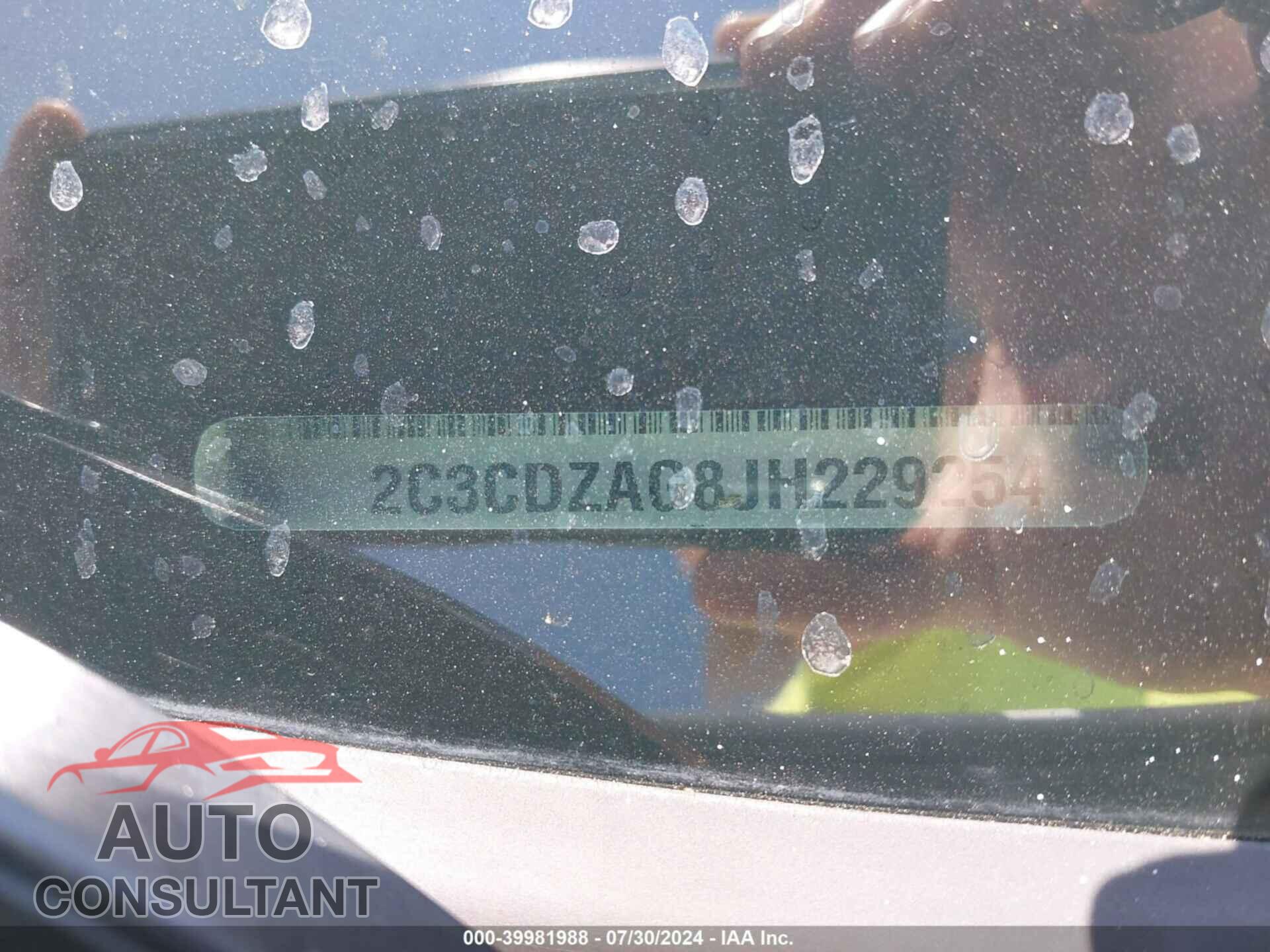 DODGE CHALLENGER 2018 - 2C3CDZAG8JH229254