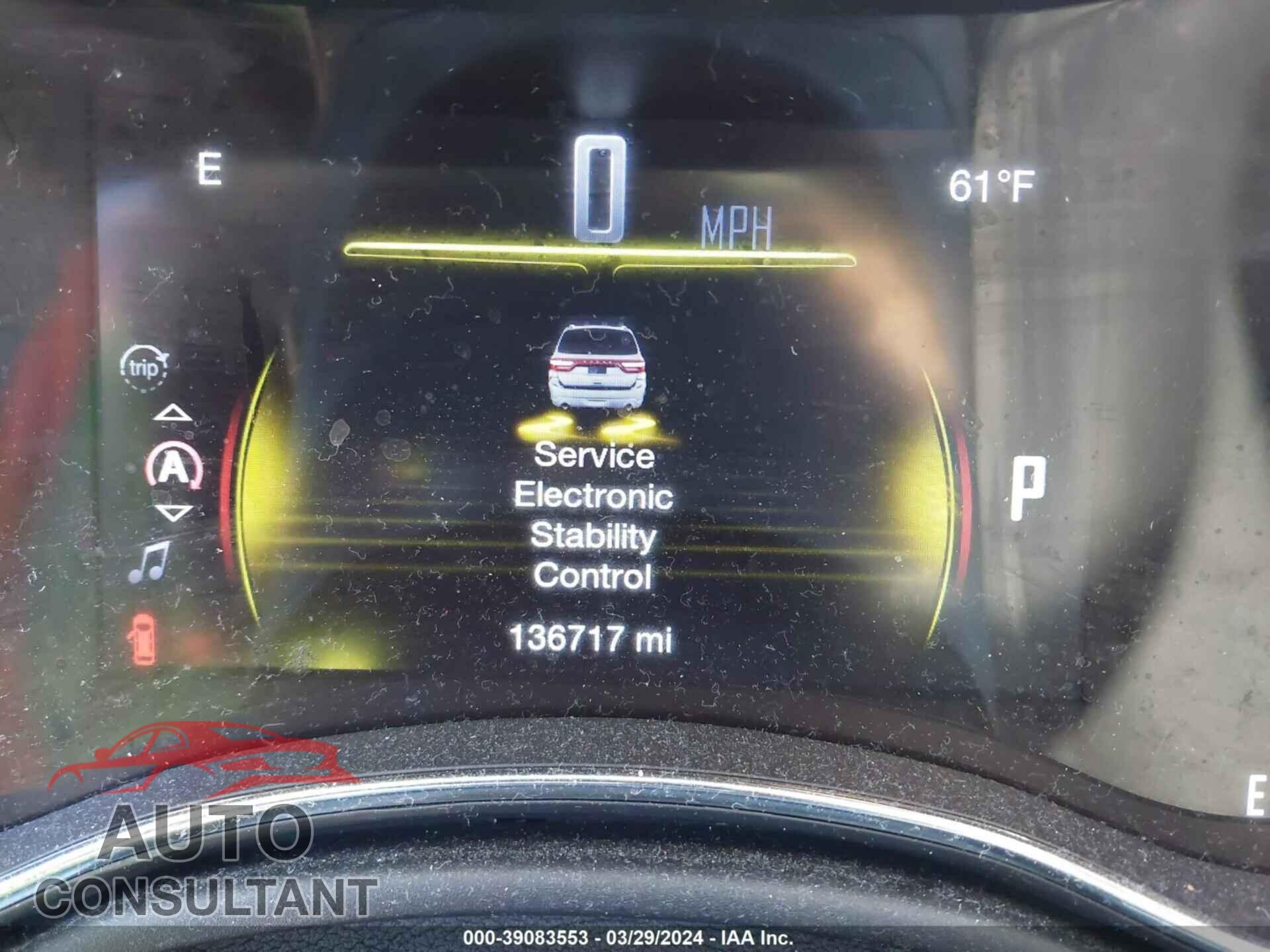 DODGE DURANGO 2017 - 1C4RDHAGXHC859712