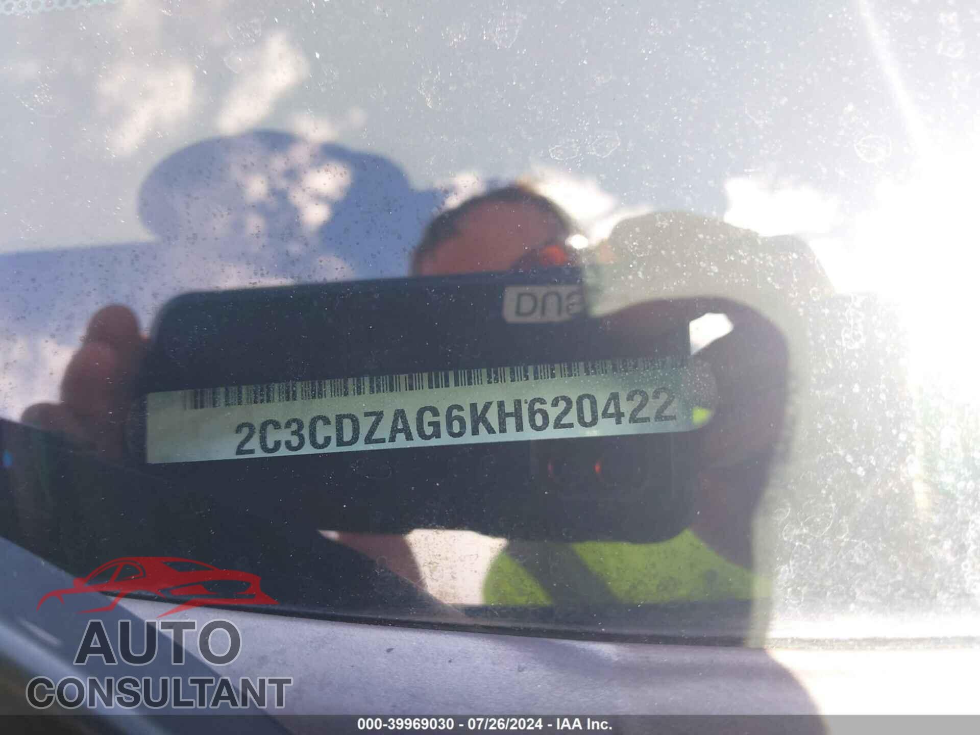 DODGE CHALLENGER 2019 - 2C3CDZAG6KH620422