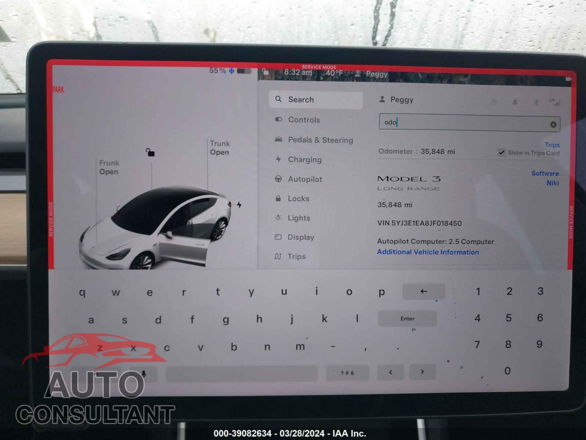 TESLA MODEL 3 2018 - 5YJ3E1EA8JF018450