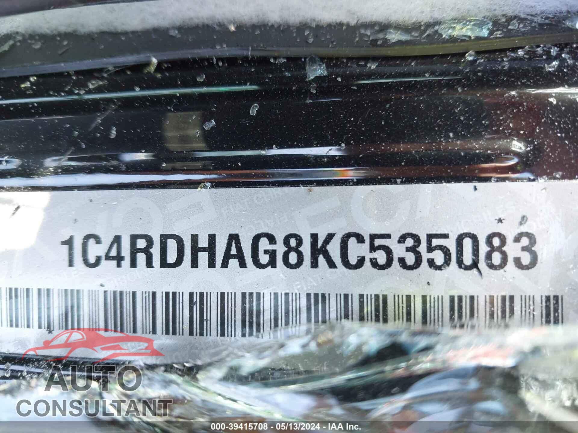 DODGE DURANGO 2019 - 1C4RDHAG8KC535083