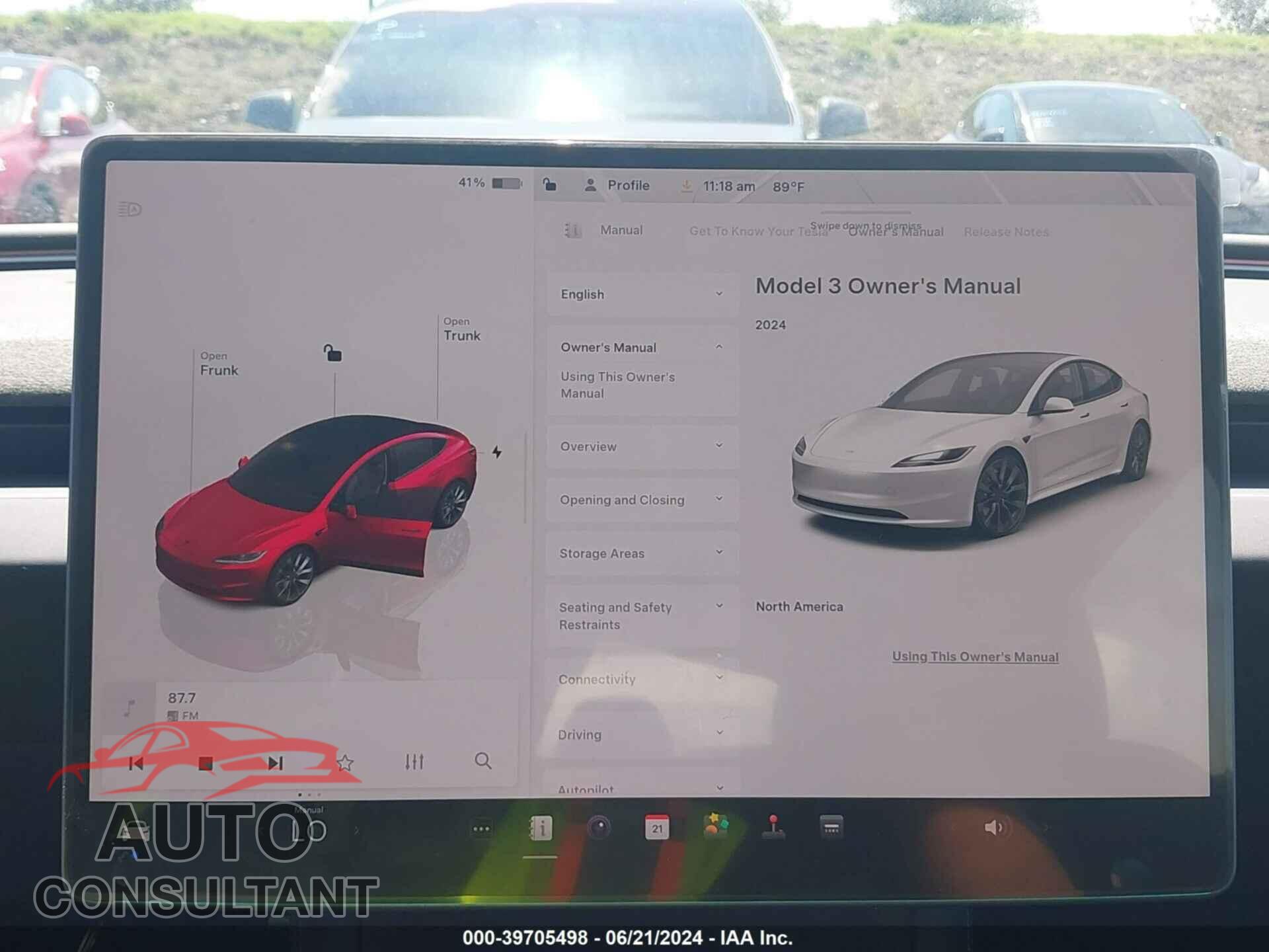 TESLA MODEL 3 2024 - 5YJ3E1EAXRF752664